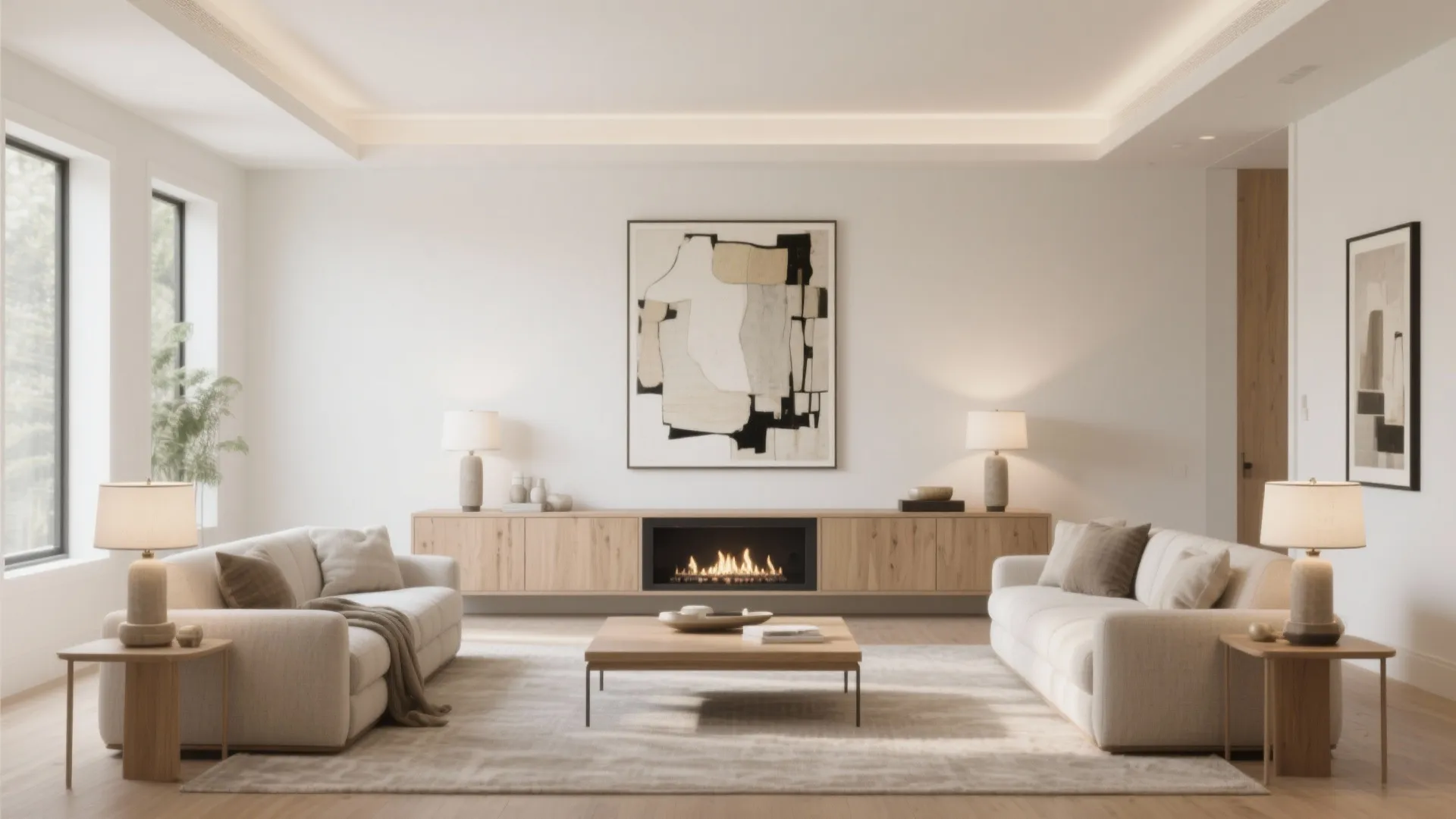 3) Create a focal wall and lean into symmetry