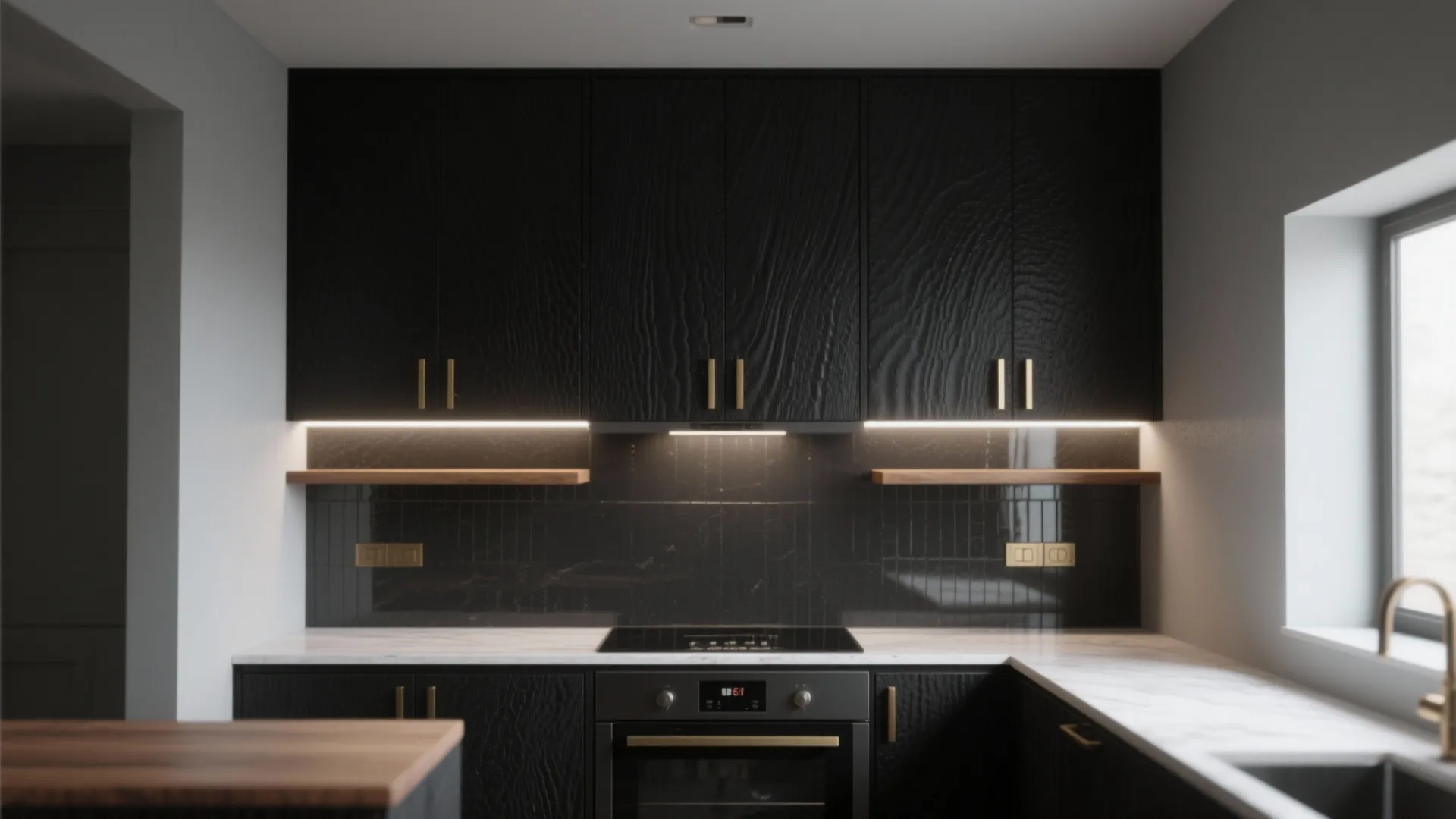 1. High-contrast focal wall