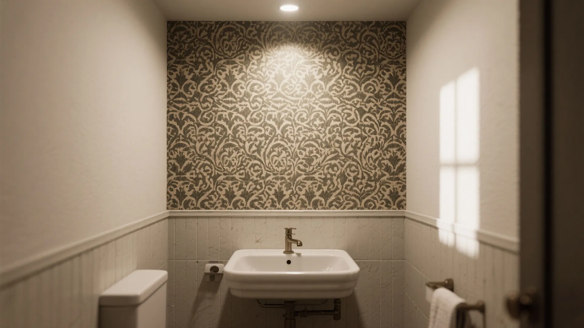 1. Make one wall the focal point with bold wallpaper