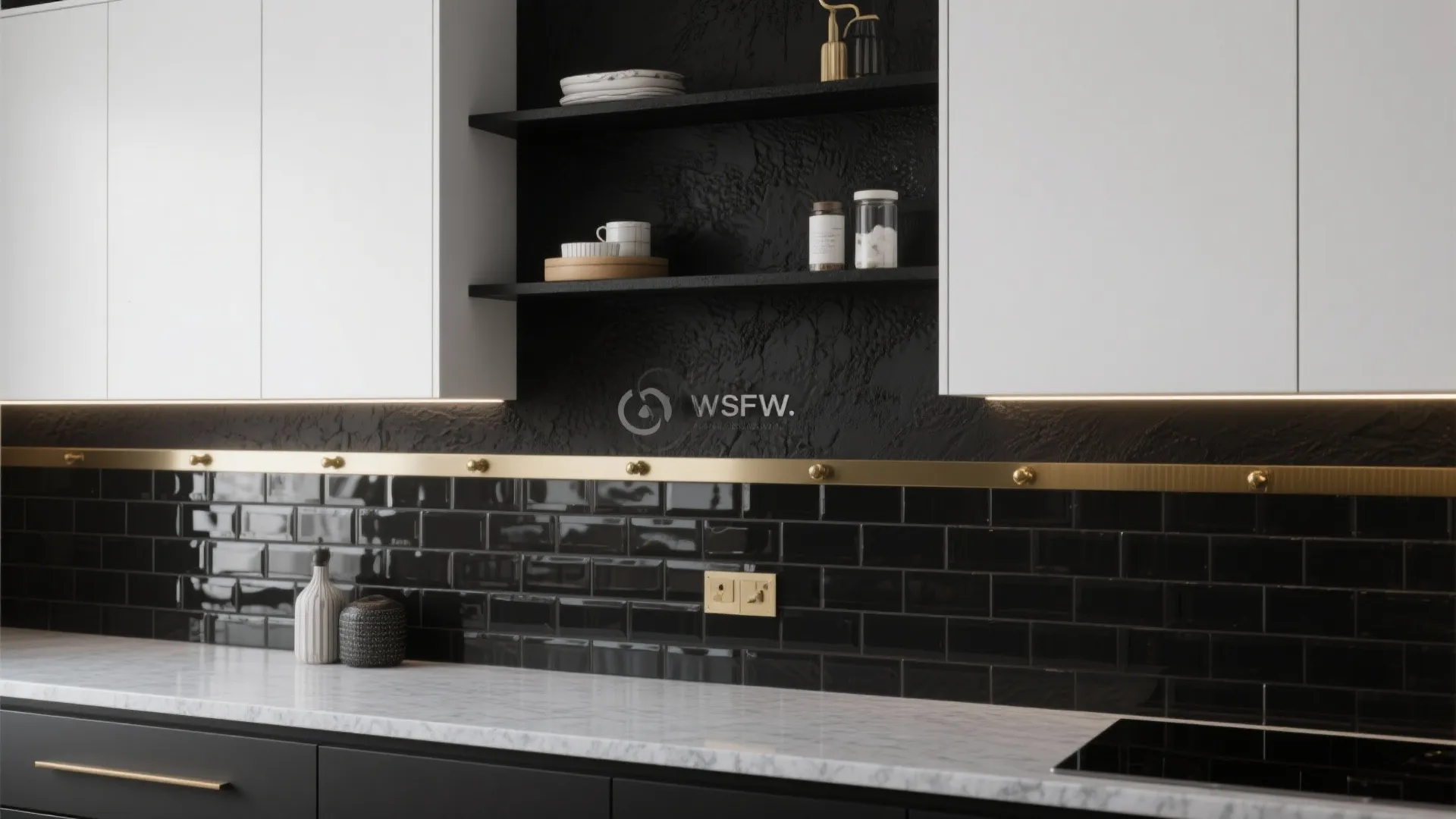 1. High-contrast focal wall