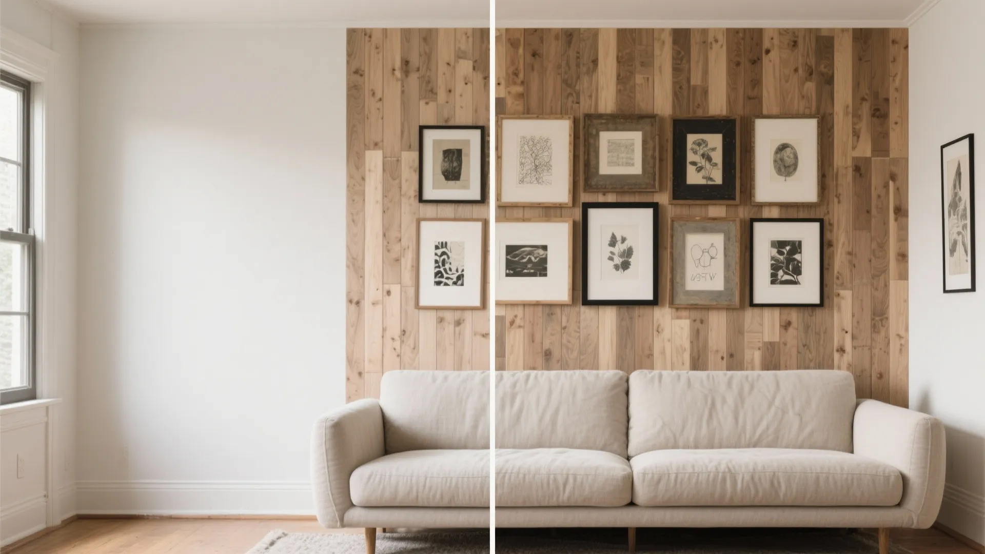 5) DIY focal wall and budget art grid