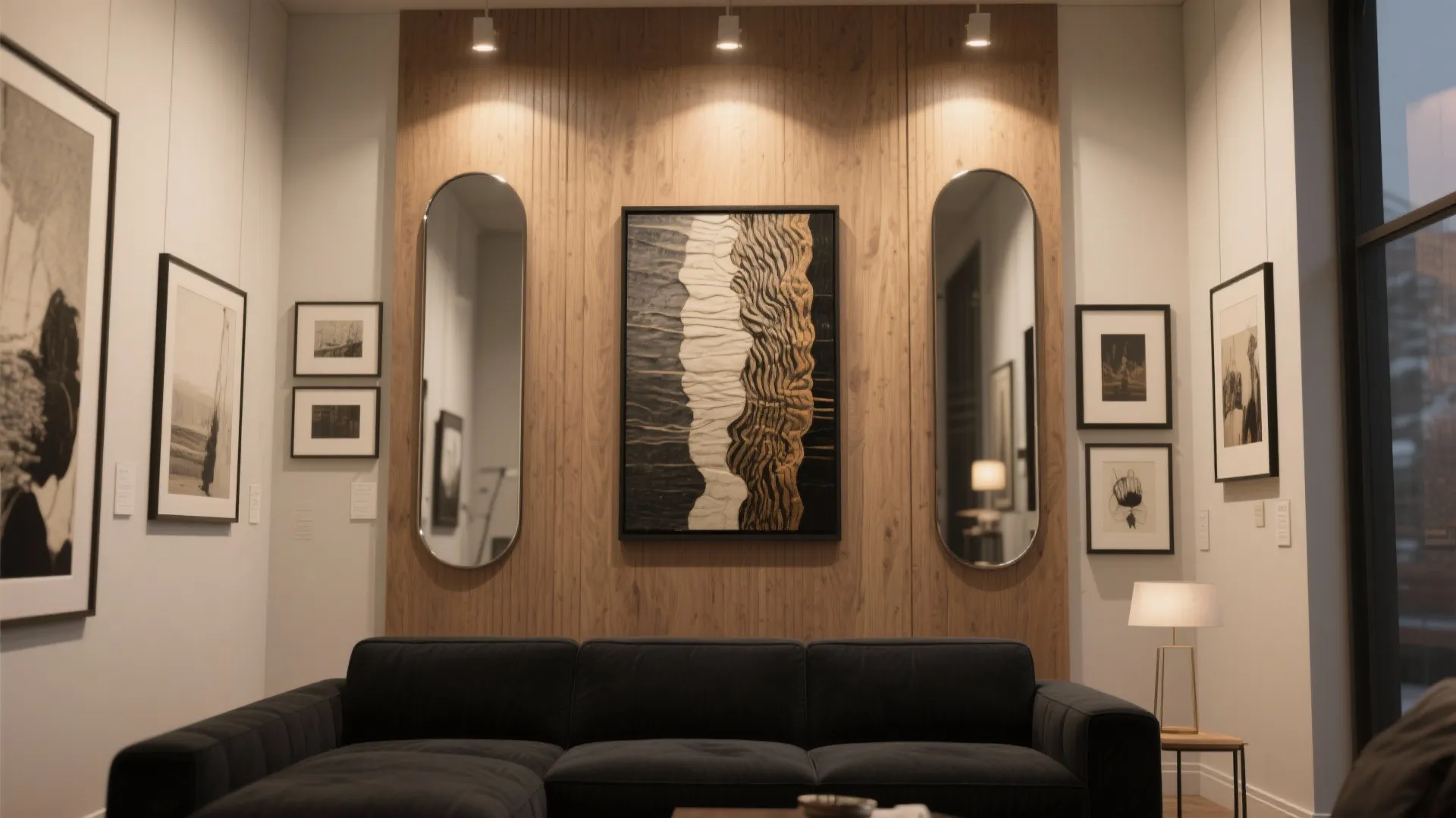 5. Create a focal wall and art vignette