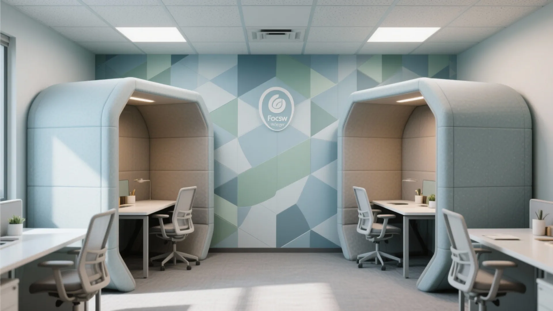 Calming Geometric Wallpaper for Focus Areas