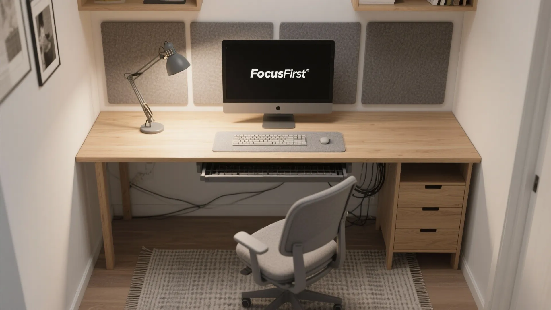 Acoustic Zones and a Focus-First Desk Layout