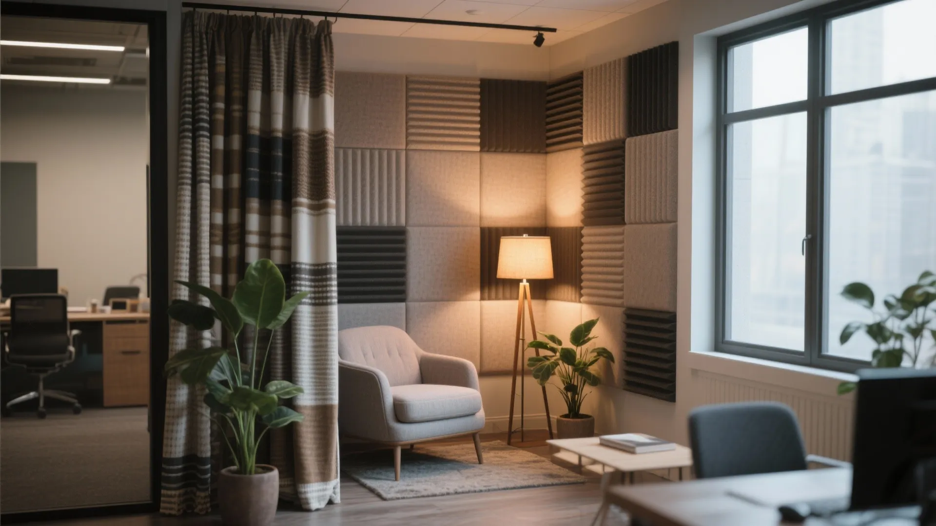 4. Focus nooks and acoustic treatments