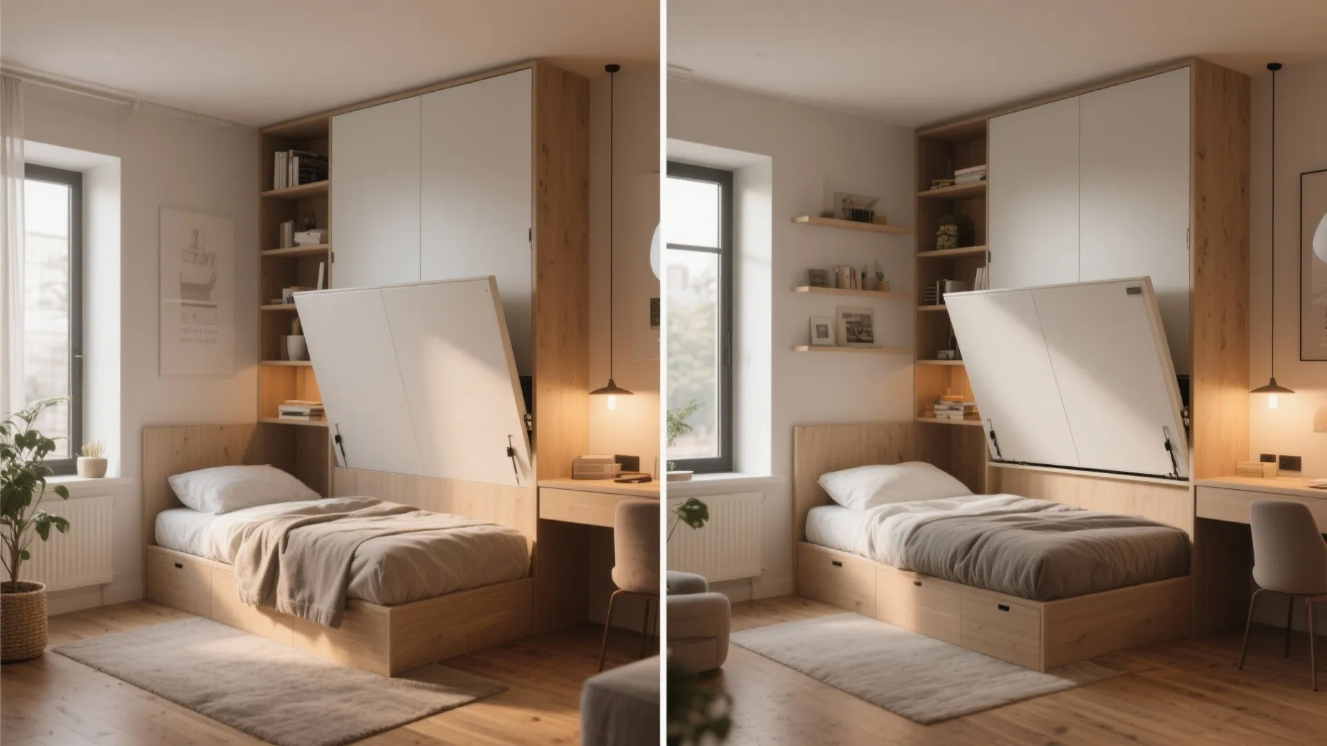 Fold-away guest bed solutions