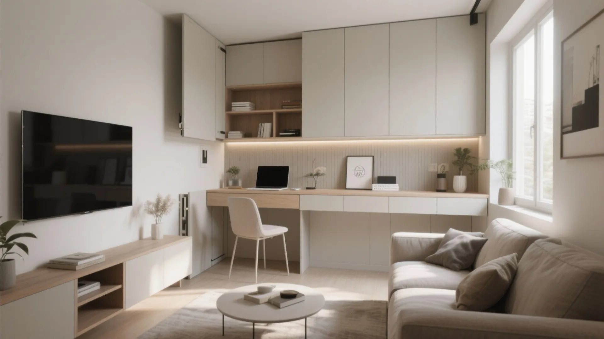 7. Fold-Away Desk Integration