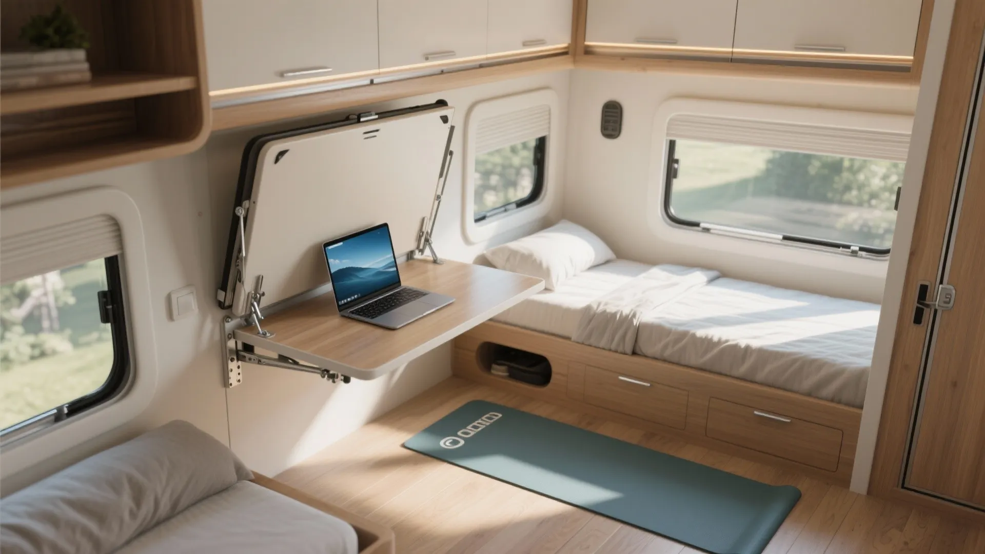 4. Fold-away furniture to expand daytime living