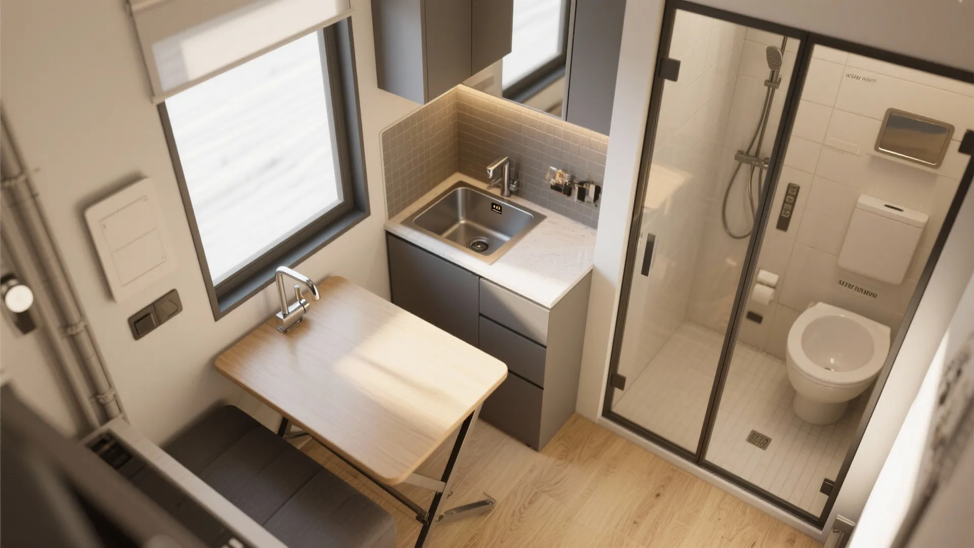 3. Fold-away and multi-use fixtures