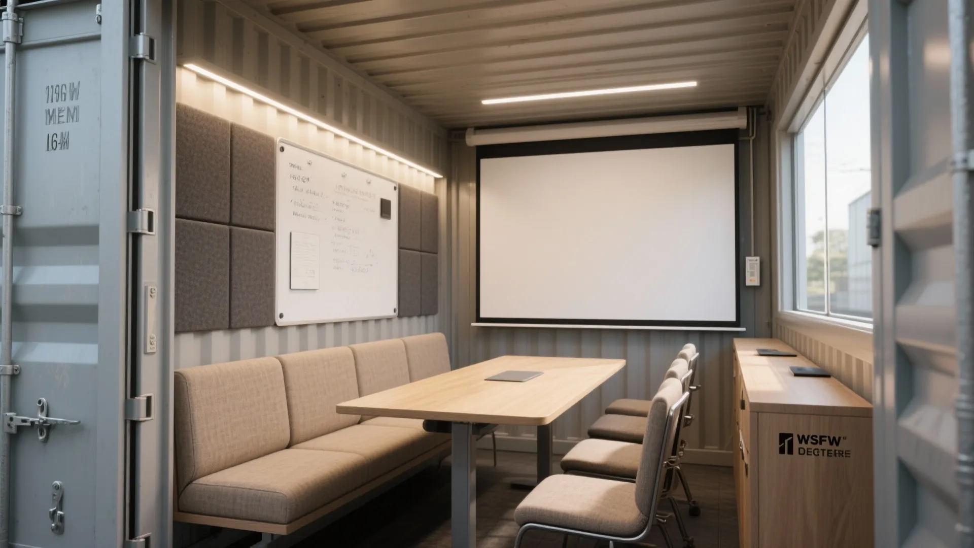 Fold-away meeting pod