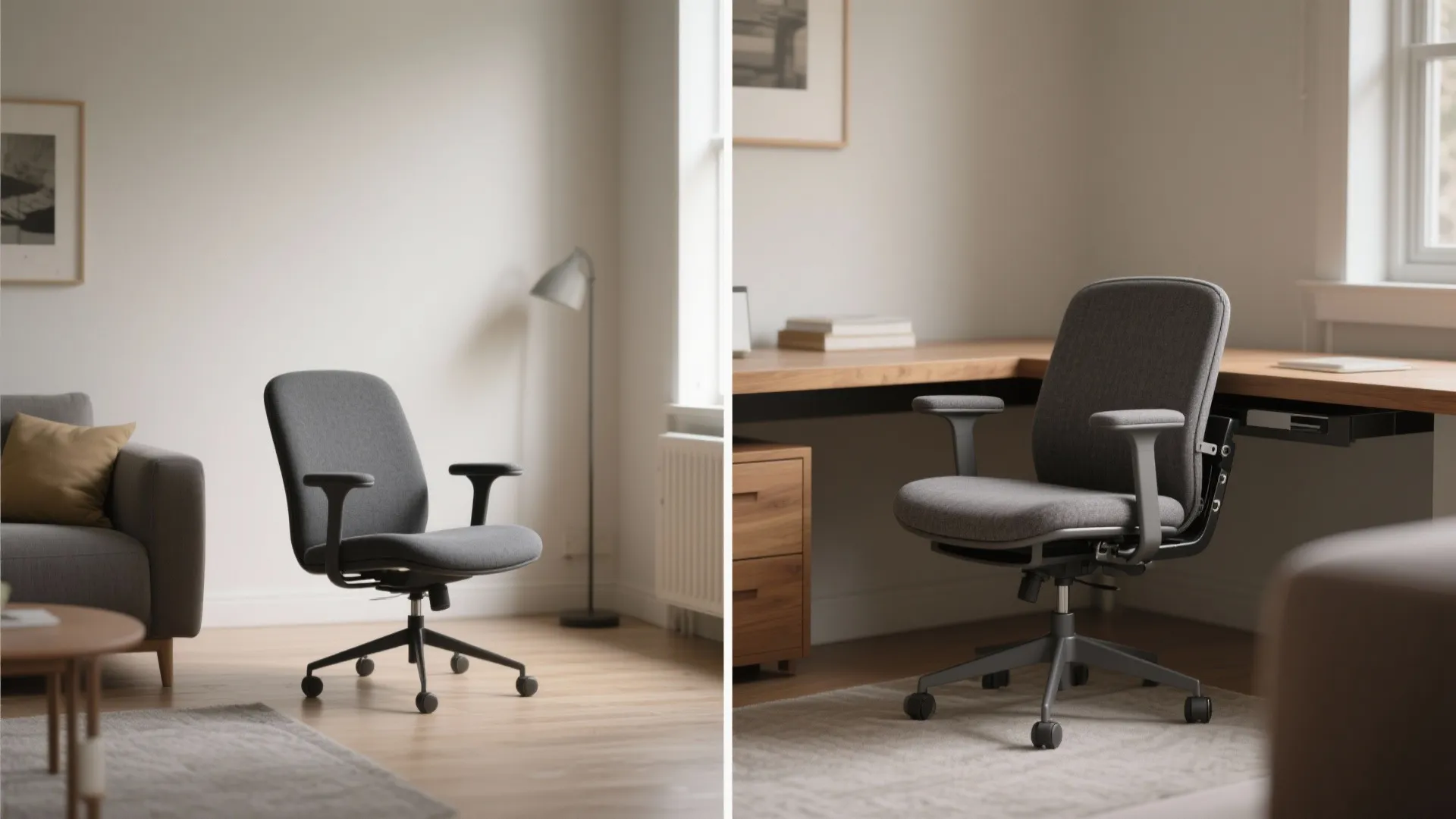 2) Foldable and tuck-away designs (arms and backs that get out of the way)