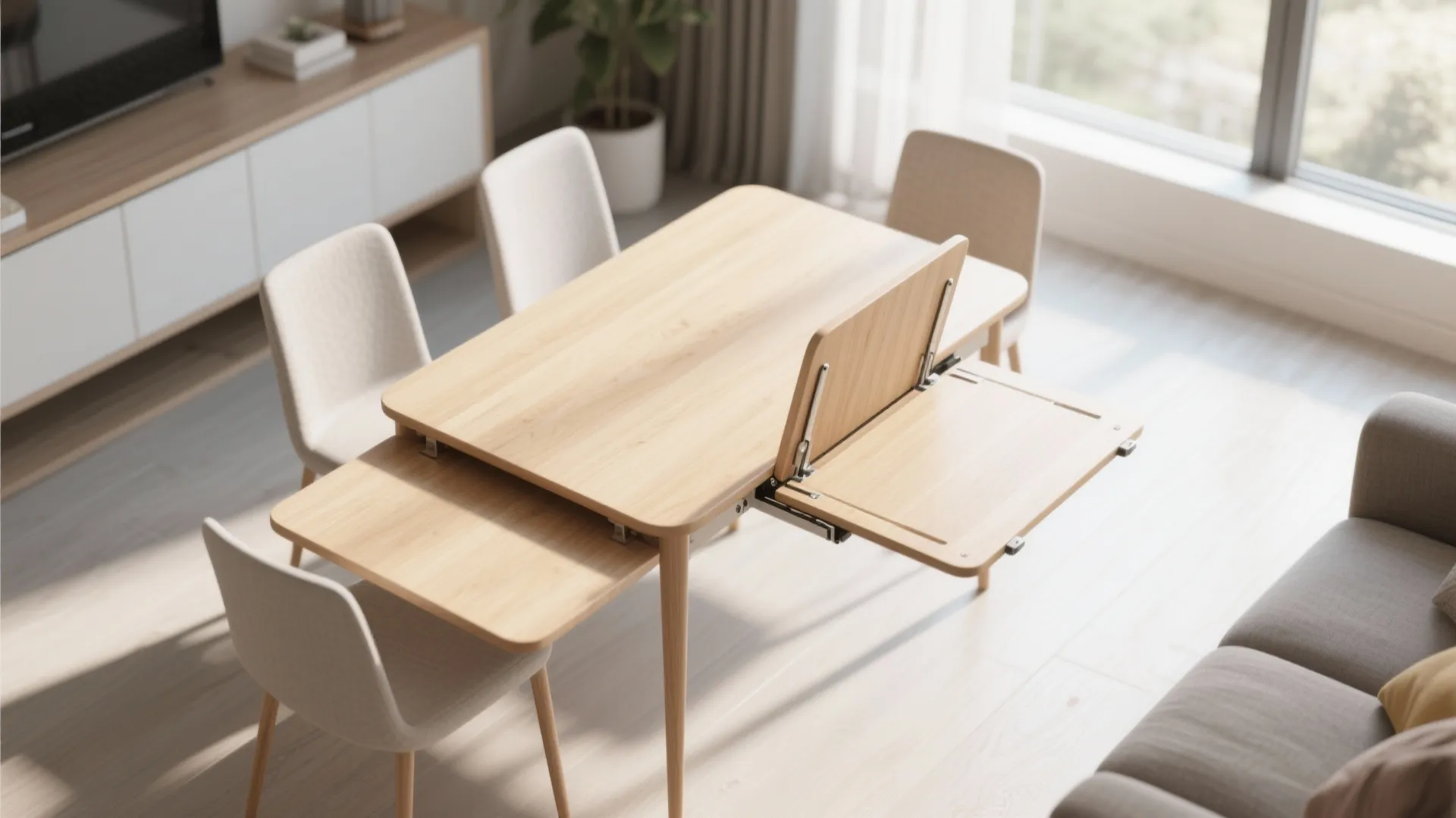 Fold-away dining table