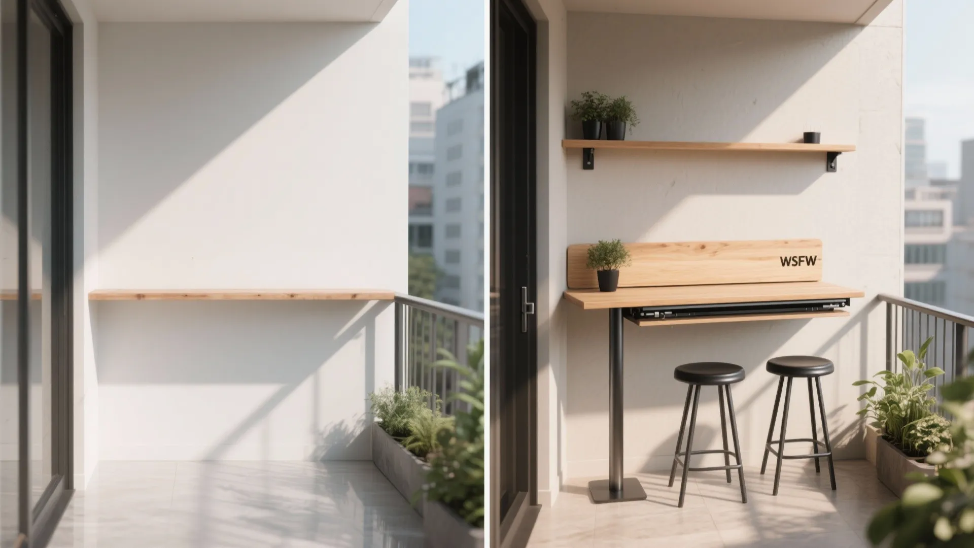 Fold-Down Wall Bar That Disappears