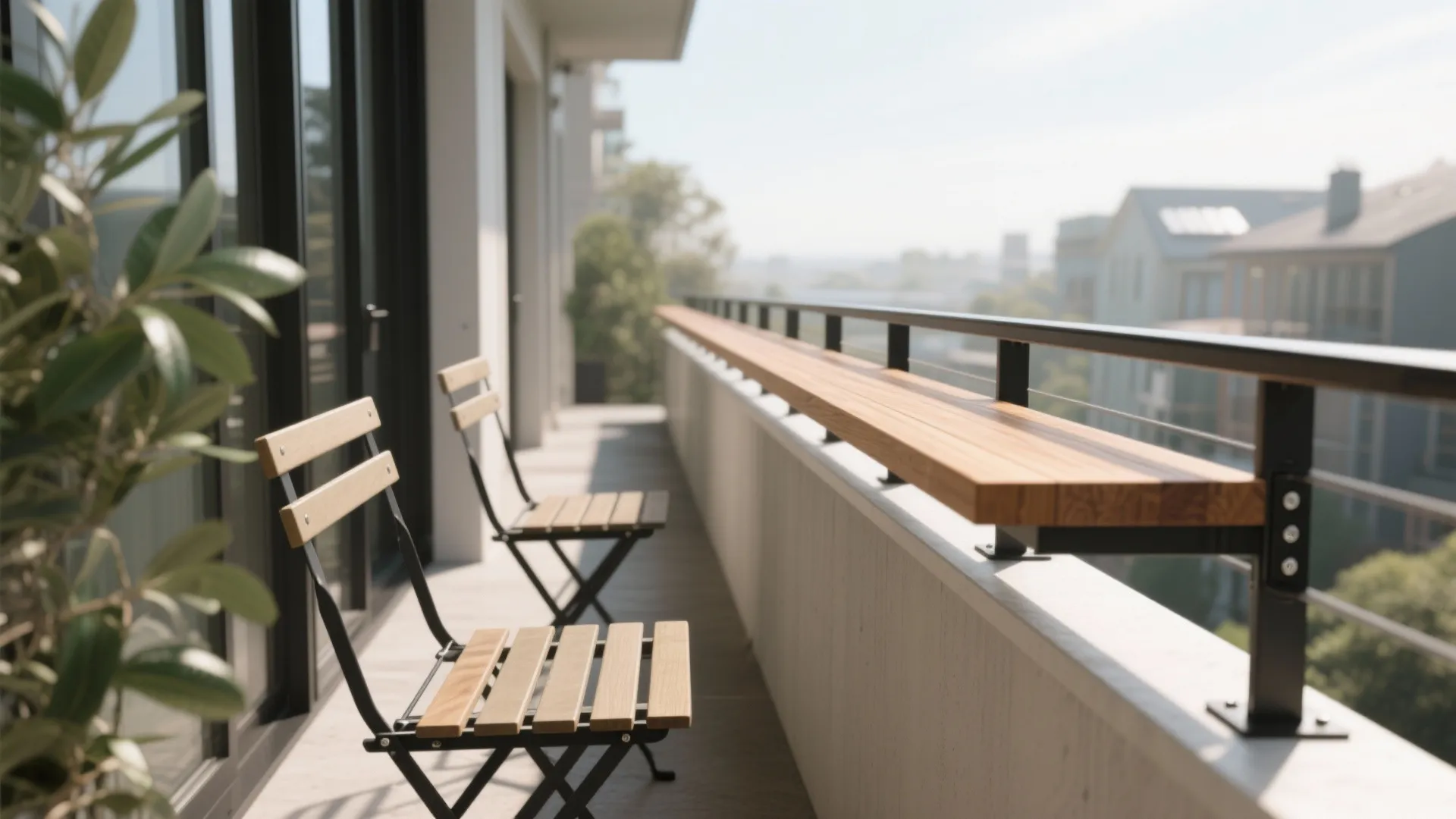 Foldable Bar Seating That Doubles as a Work Nook