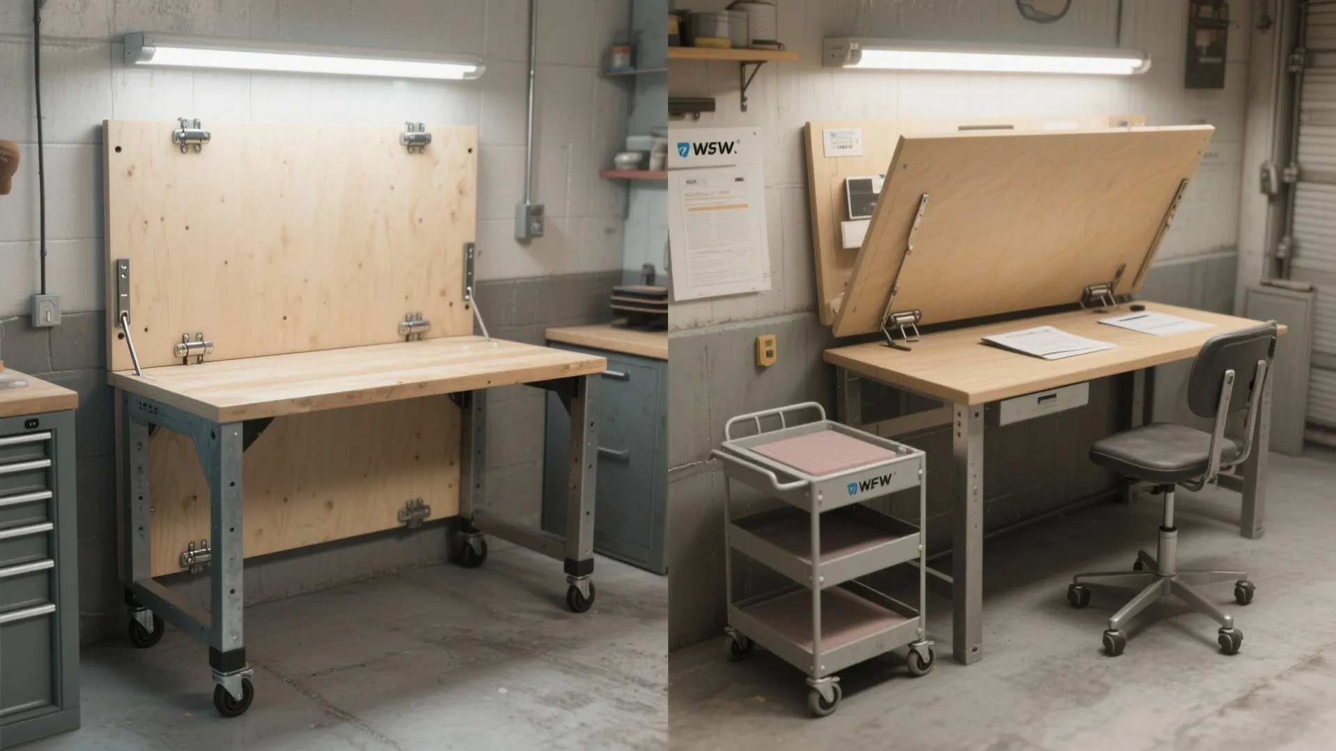 4. Mobile stations and fold-down benches