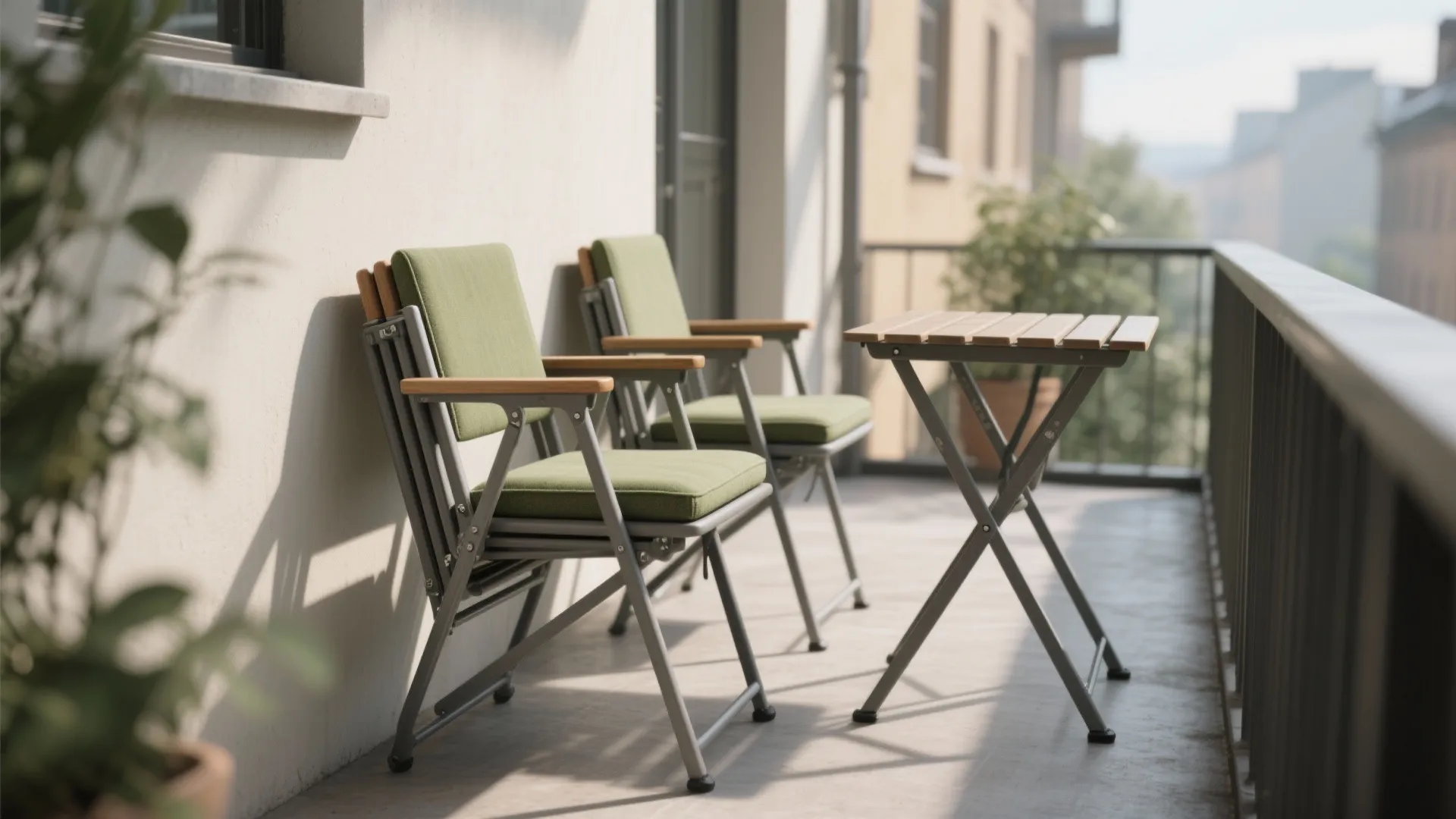 1. Foldable and stackable seating