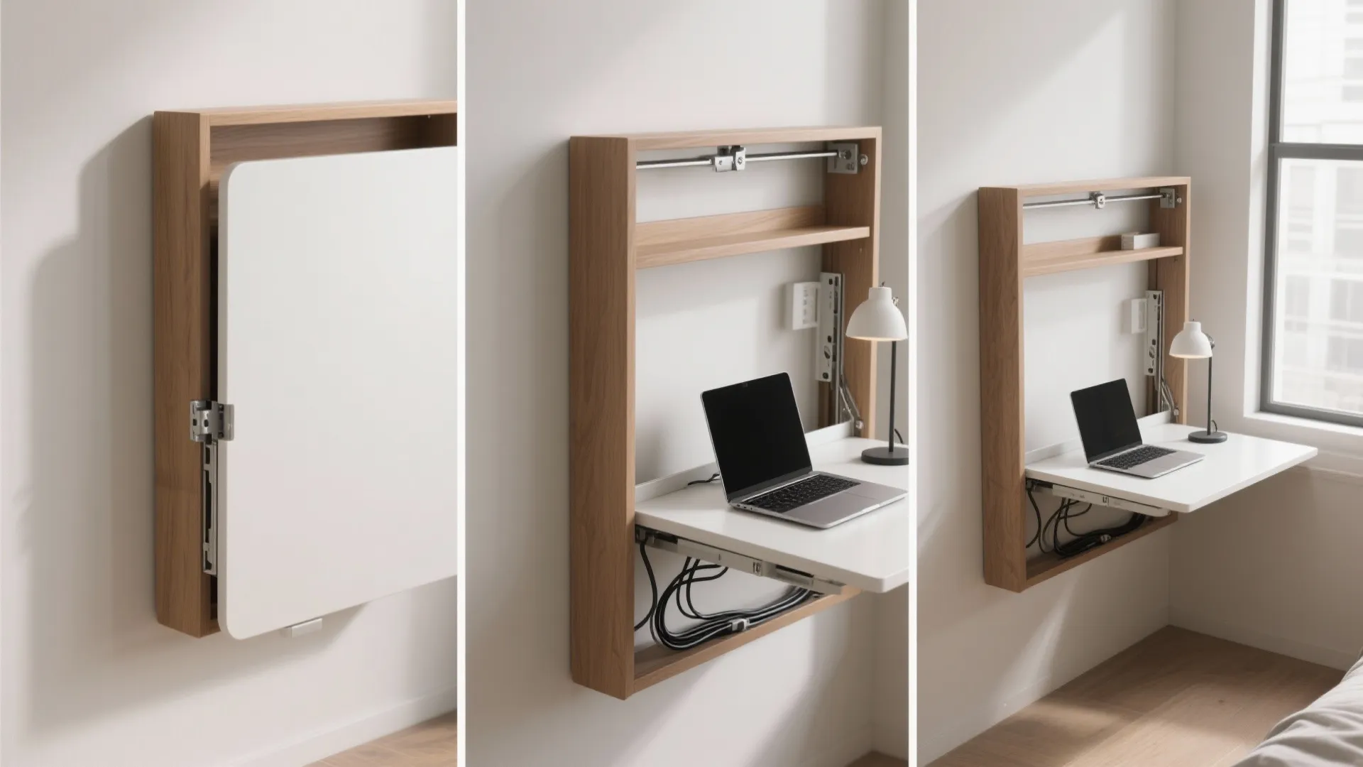 2. Wall-mounted Desks and Fold-down Tables