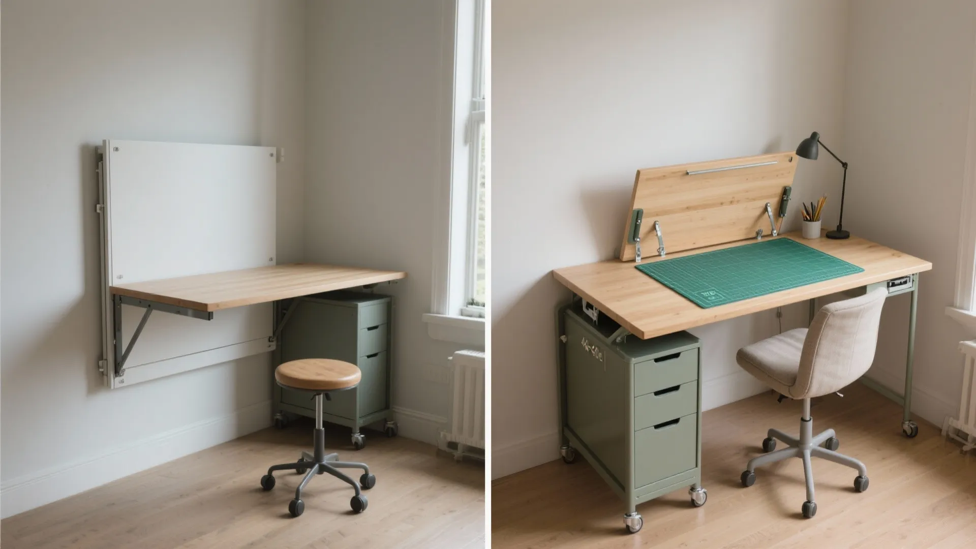 Fold-Down Desk and Multi-Use Furniture