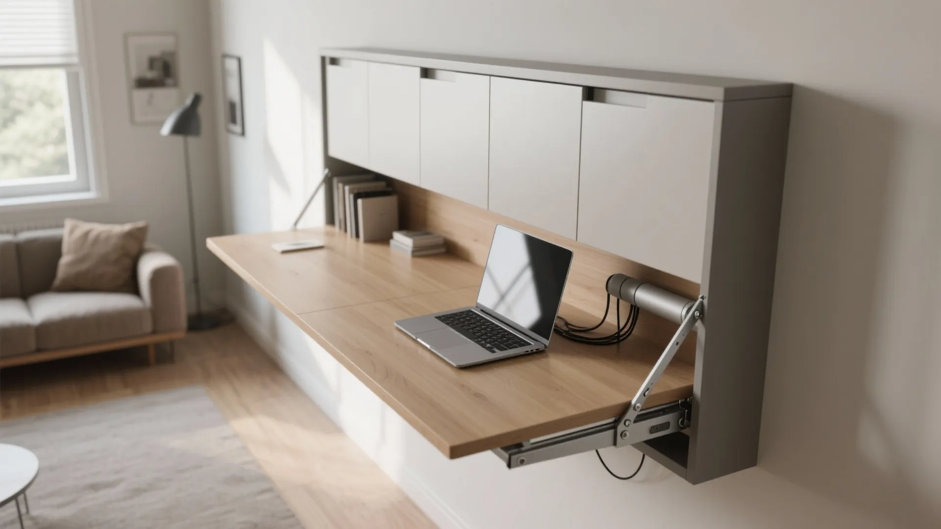 2. Wall-mounted desks and fold-away workstations