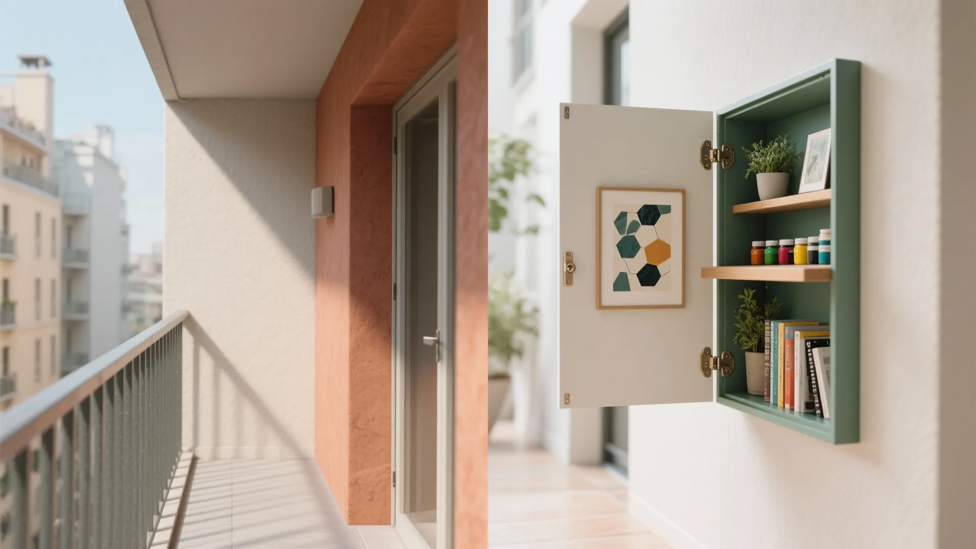 Fold-Down Art Bar with Hidden Canvas