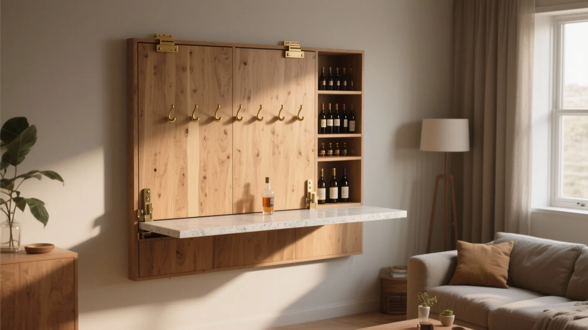 Fold-down Wall Bar