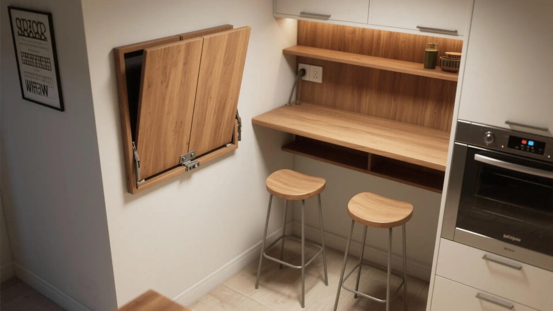 2. Fold-down bar for flexible floors