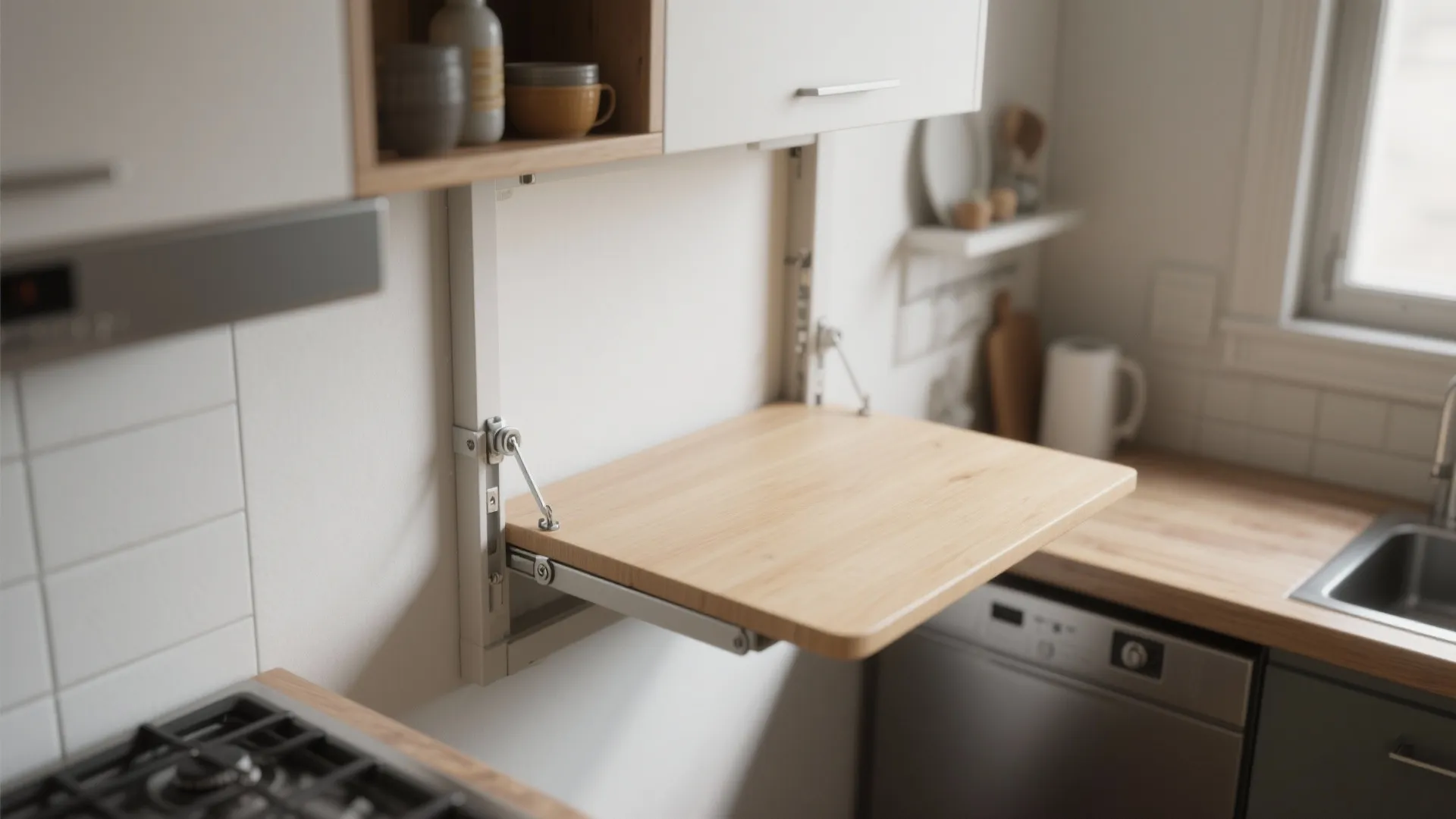 1. Fold-down wall-mounted bar