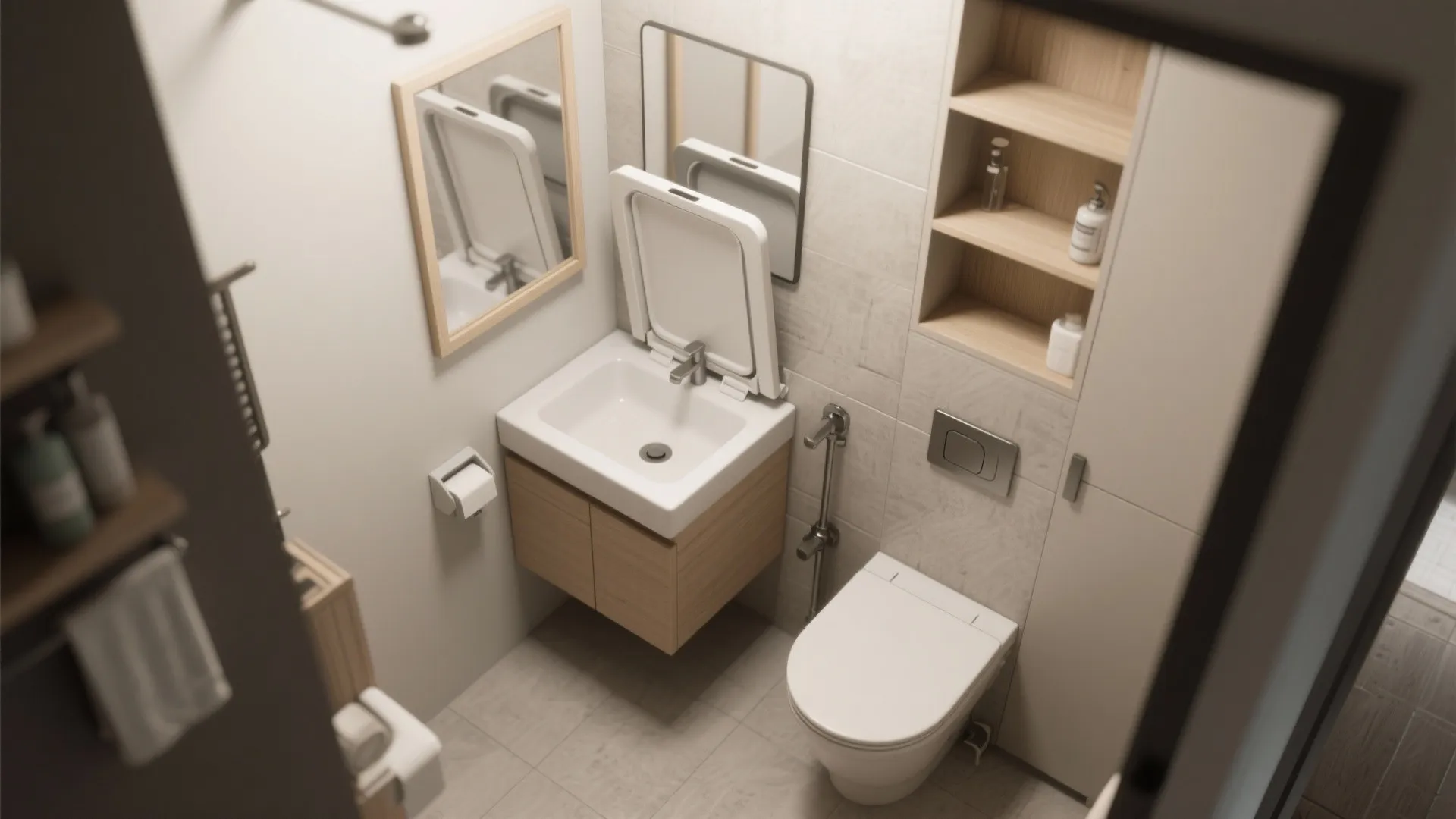 5. Fold-down or retractable basin