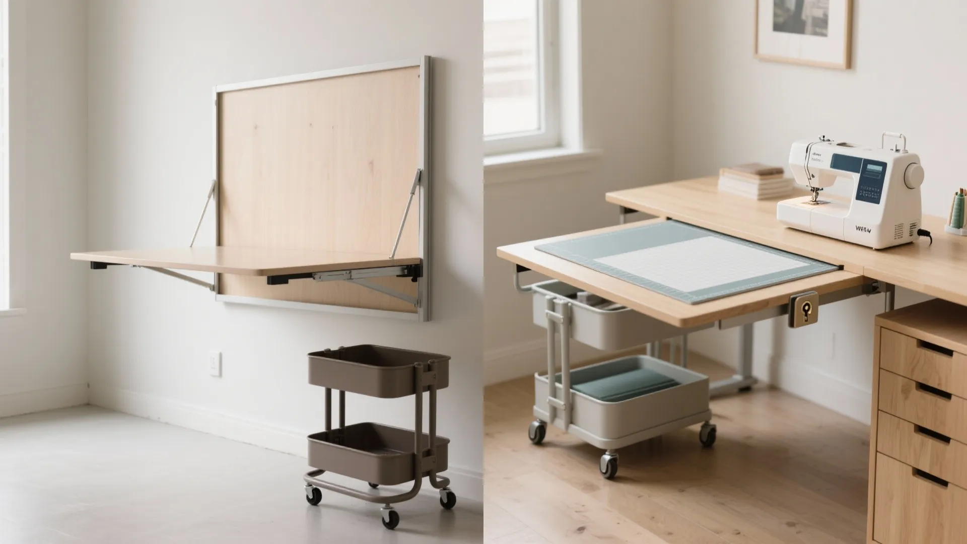 2) Fold-Down Workstations and Nesting Surfaces