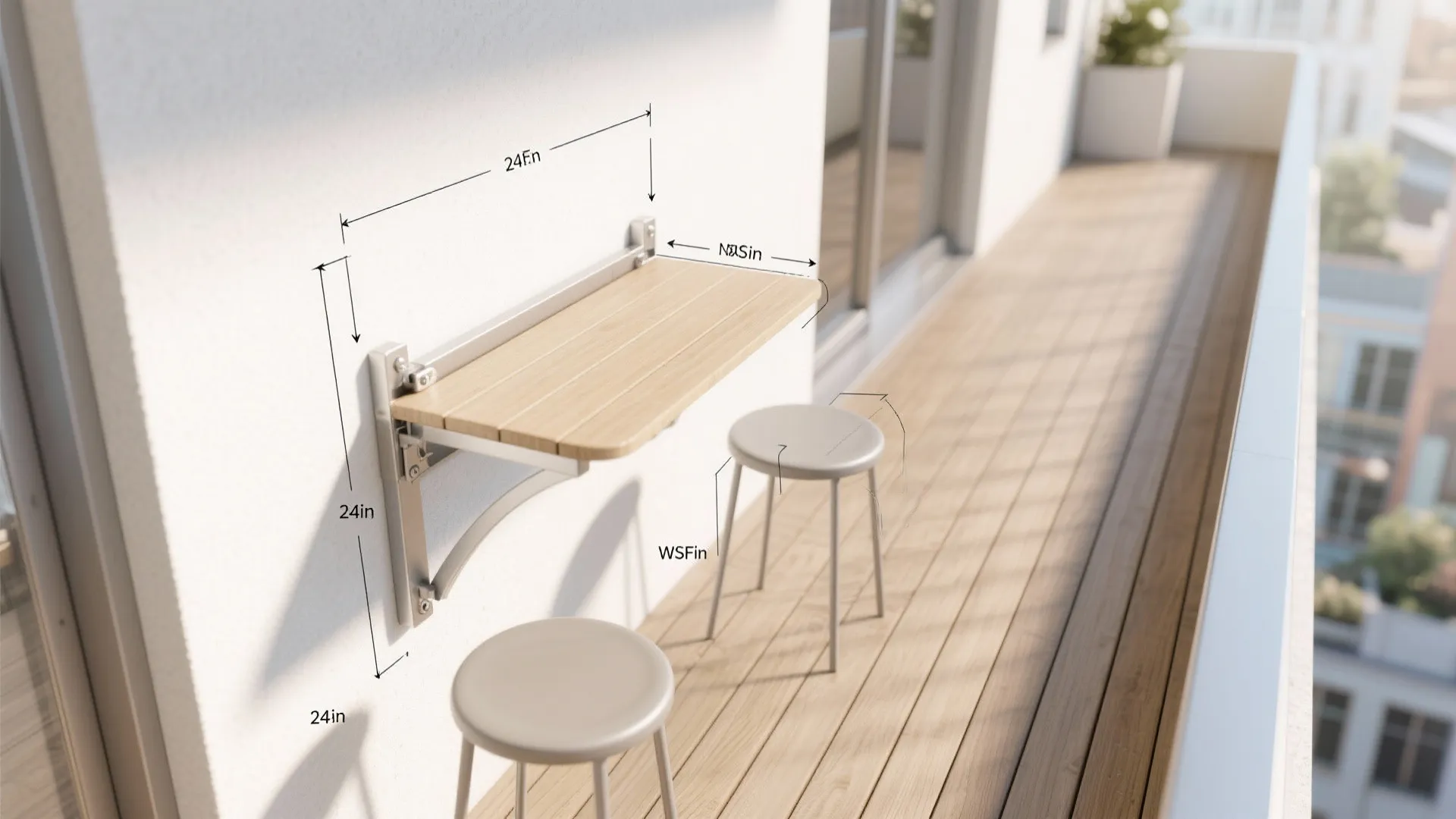 Fold-down bistro module