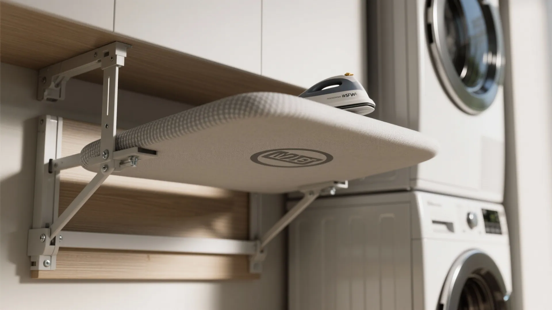 2. Pull-down ironing board and fold-out surface