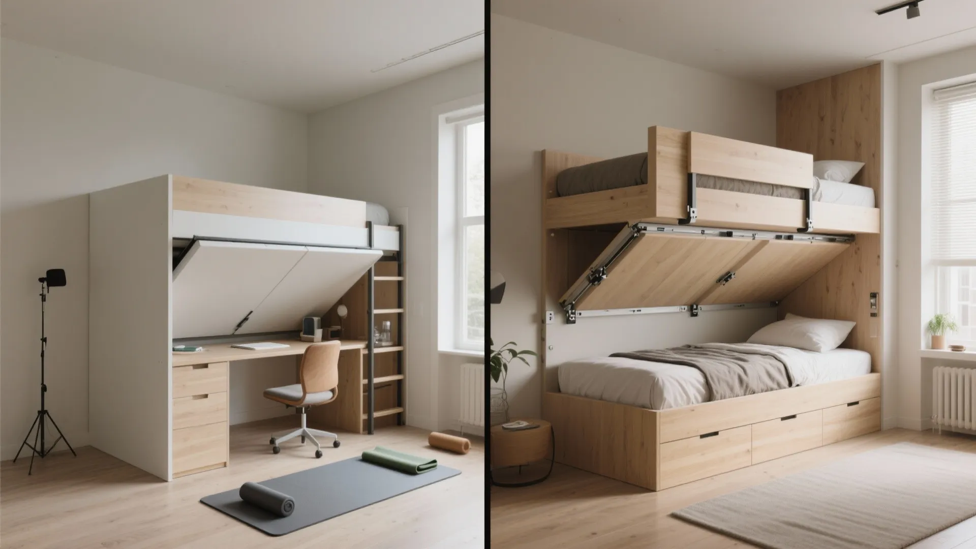 4. Fold-down Bunk for Multipurpose Rooms