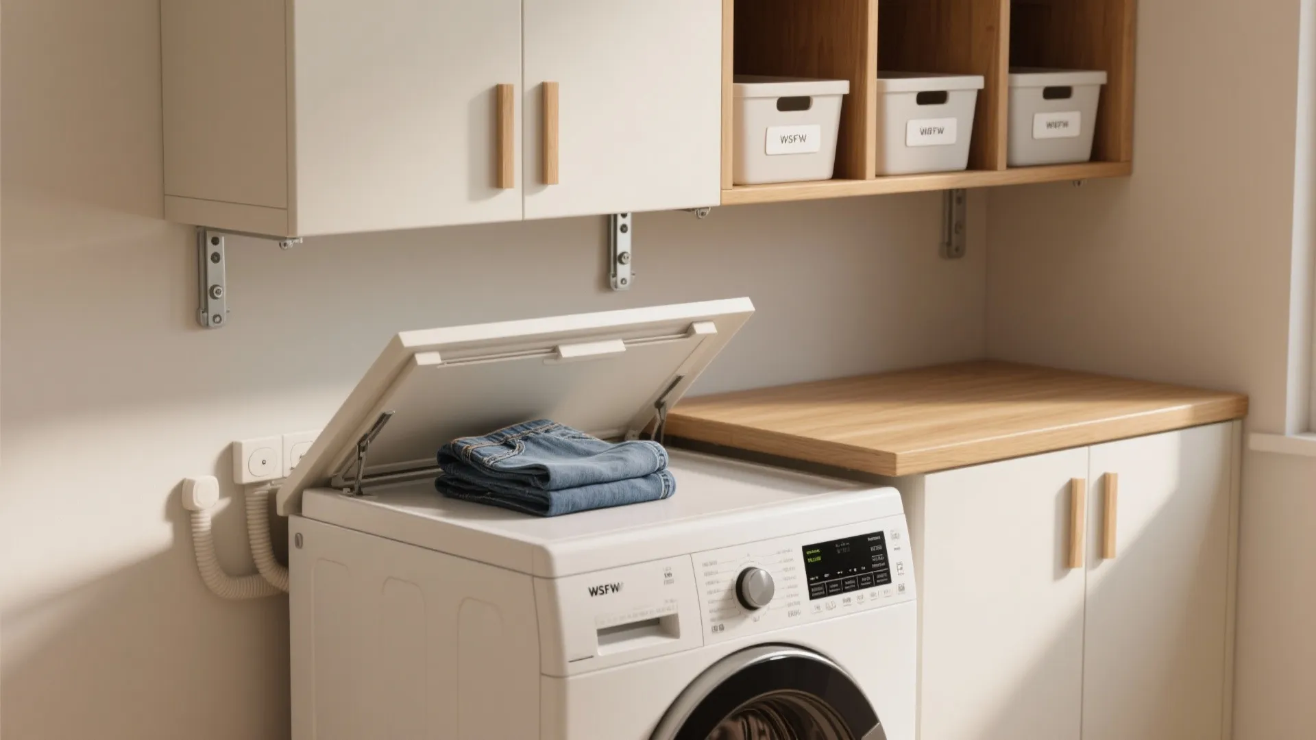 1. Overhead Cabinets with a Fold-Down Counter