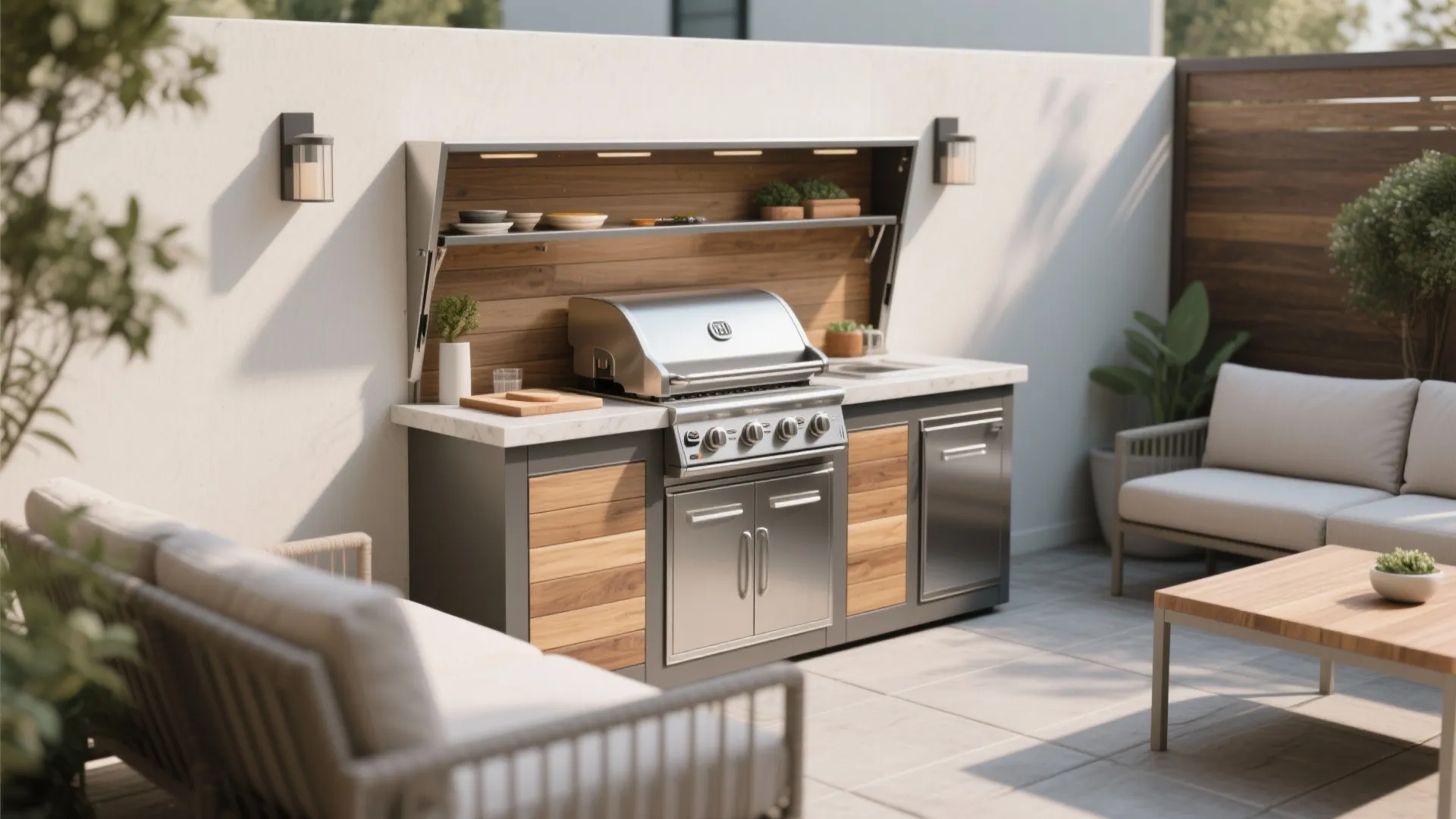 1. Fold-Down Cooking Station