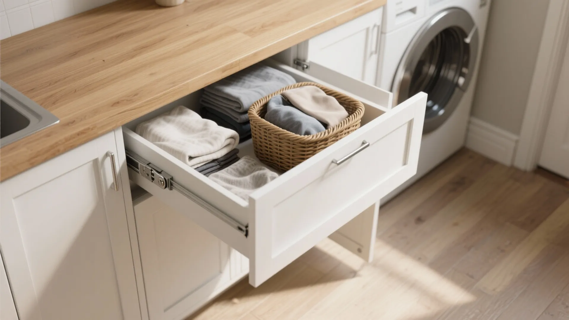 2. Make a folding ledge that doubles as countertop