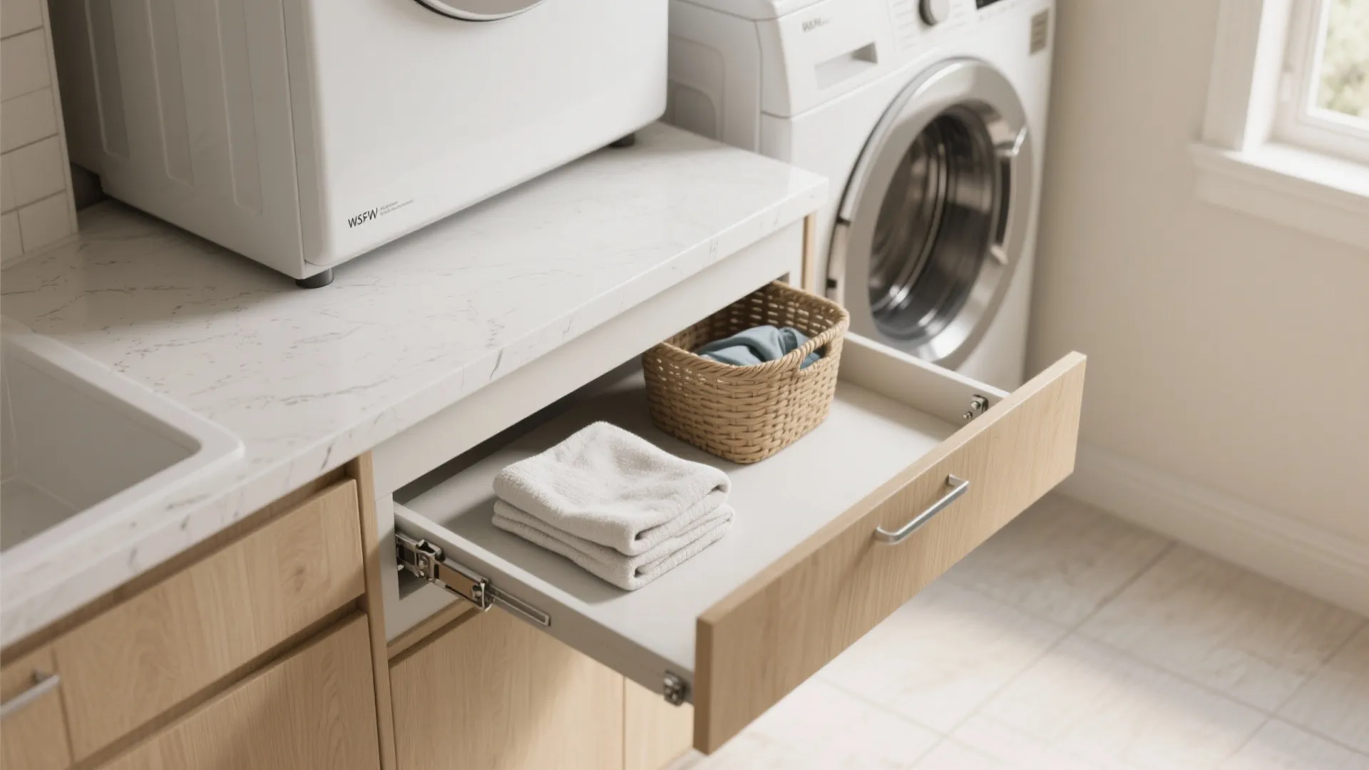 2. Fold-down counters that double as worktops