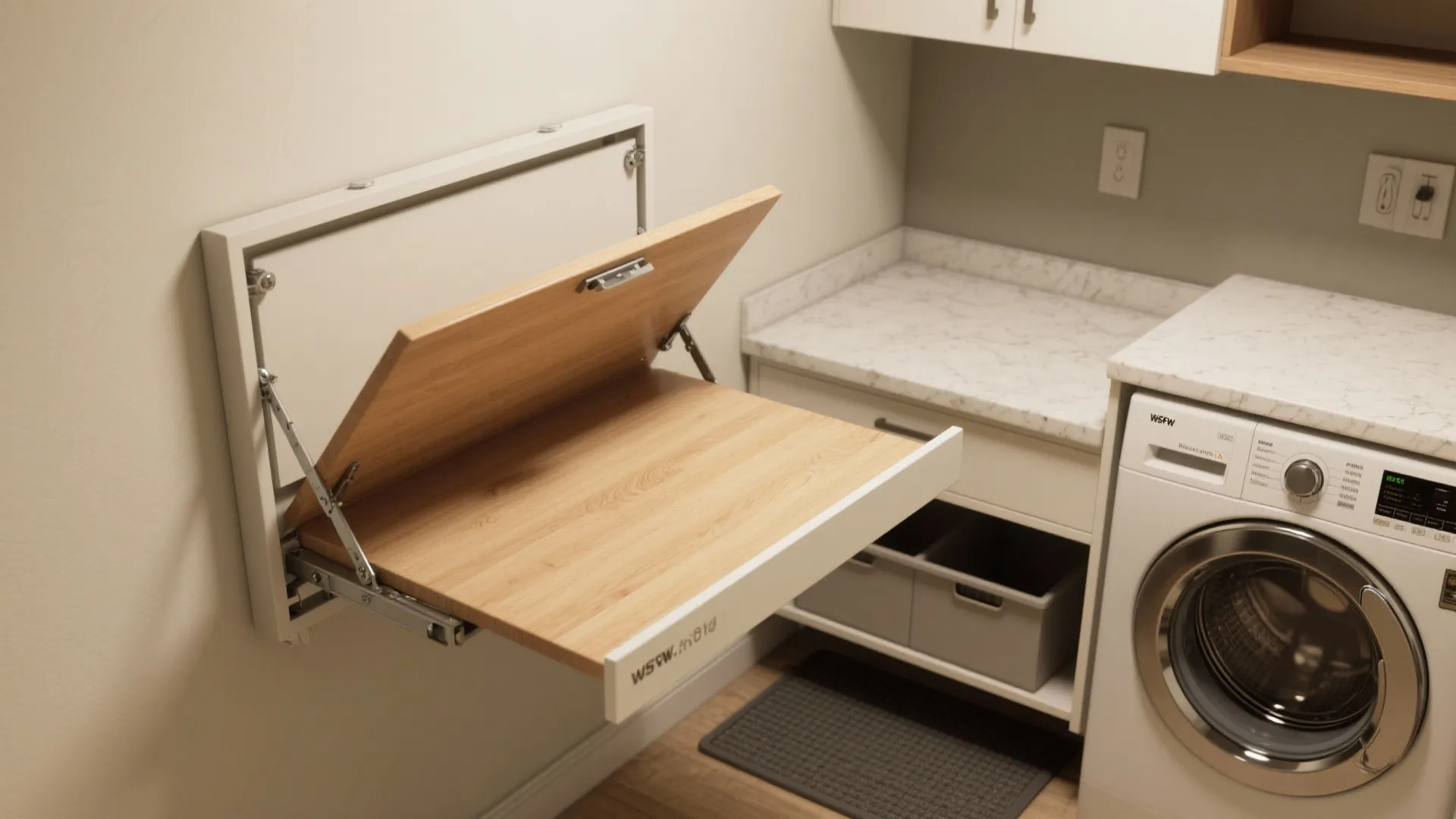 3. Fold-down counters and clever work surfaces