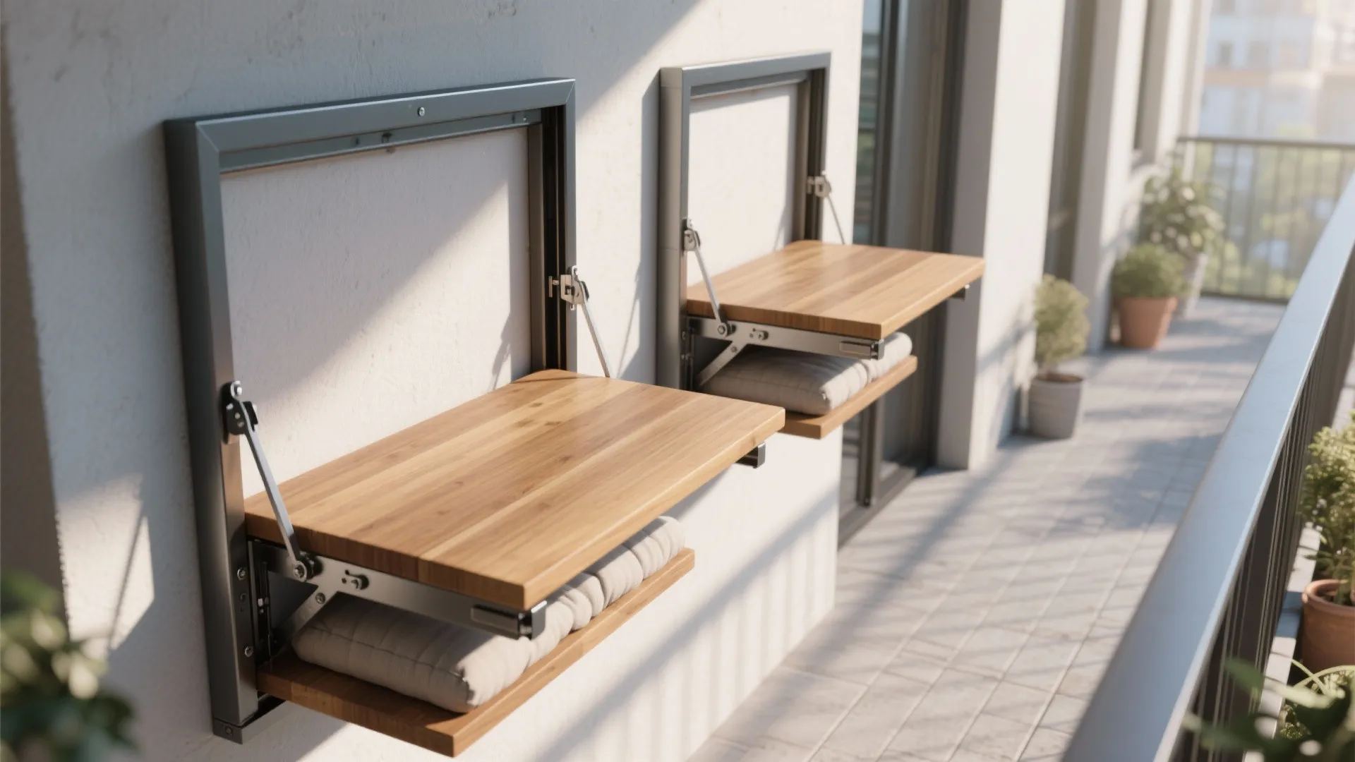 4. Fold-Down Counter Extension for Tiny Patios