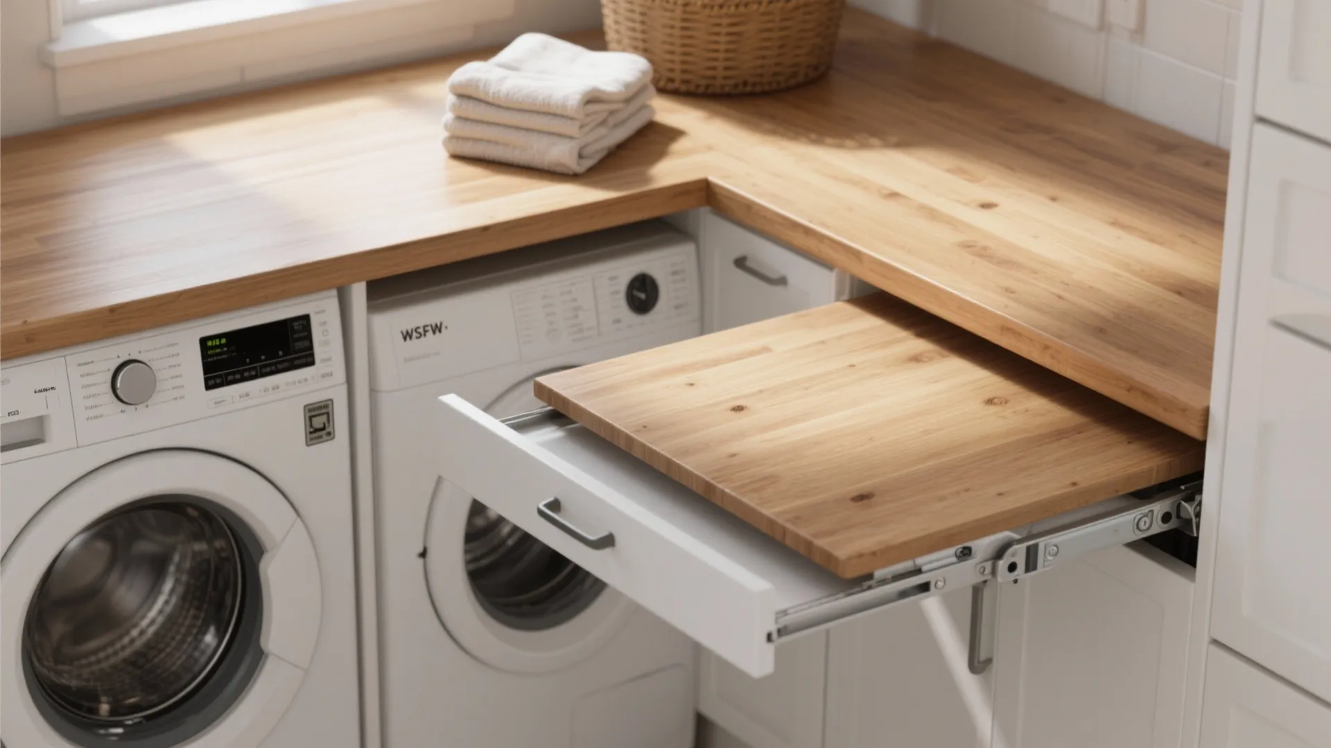 2. Fold-down counters and multipurpose surfaces