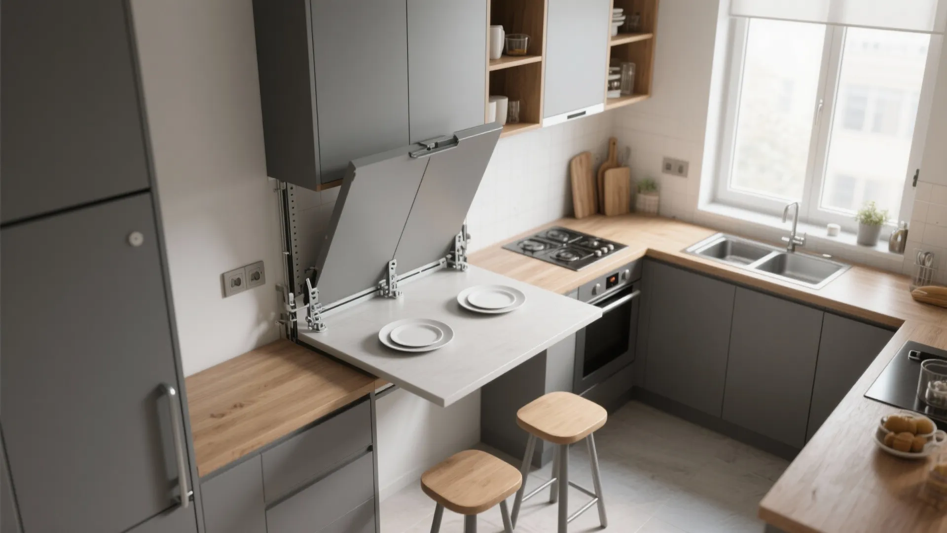 2. Fold-down Counter for Flexibility