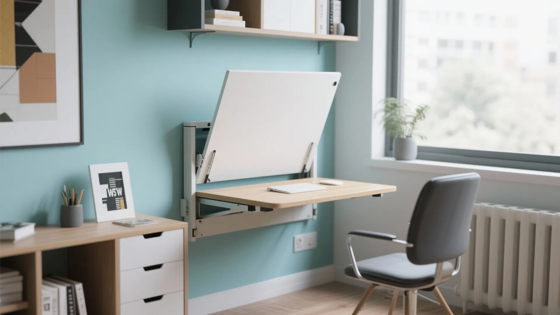2. Choose a Desk That Disappears