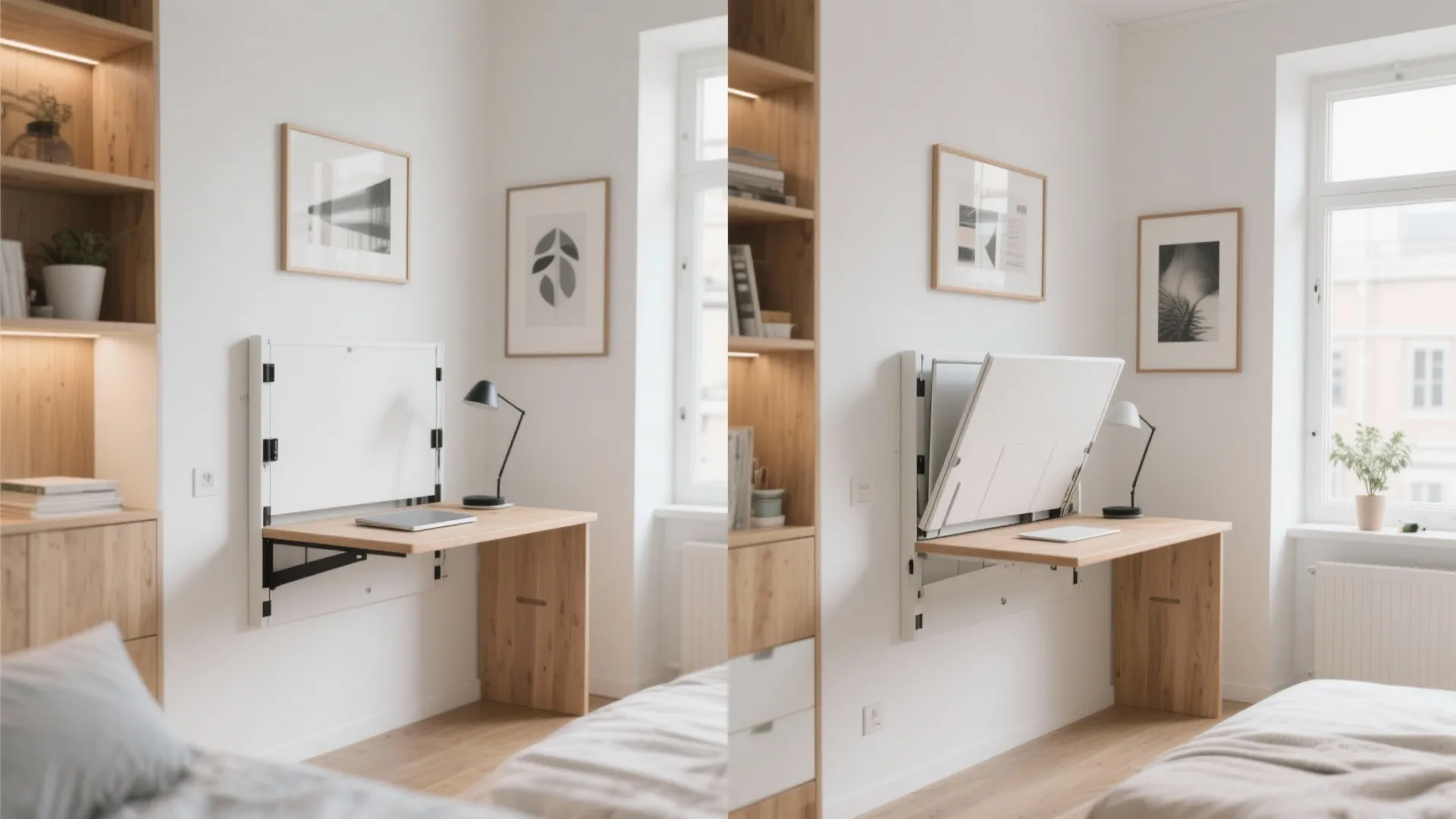 3. Fold-Down Desks