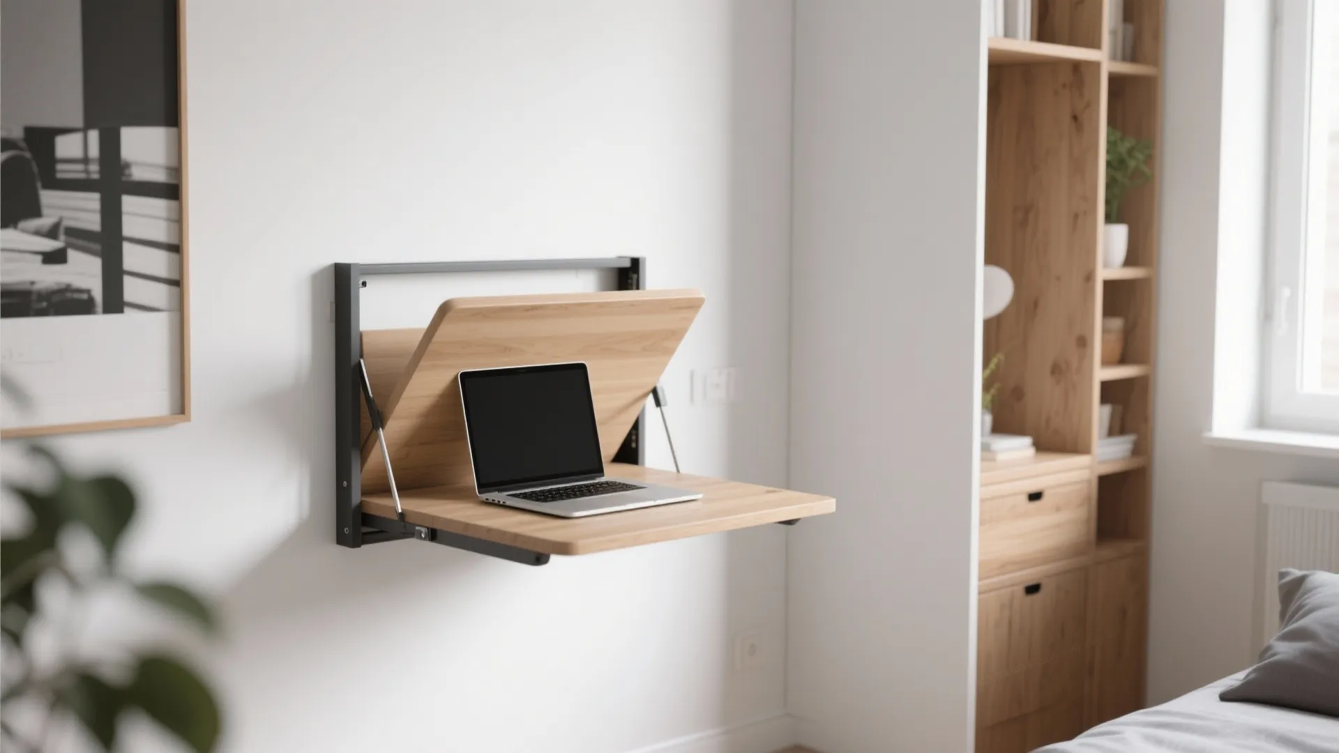 4. Fold-Down Wall Desk