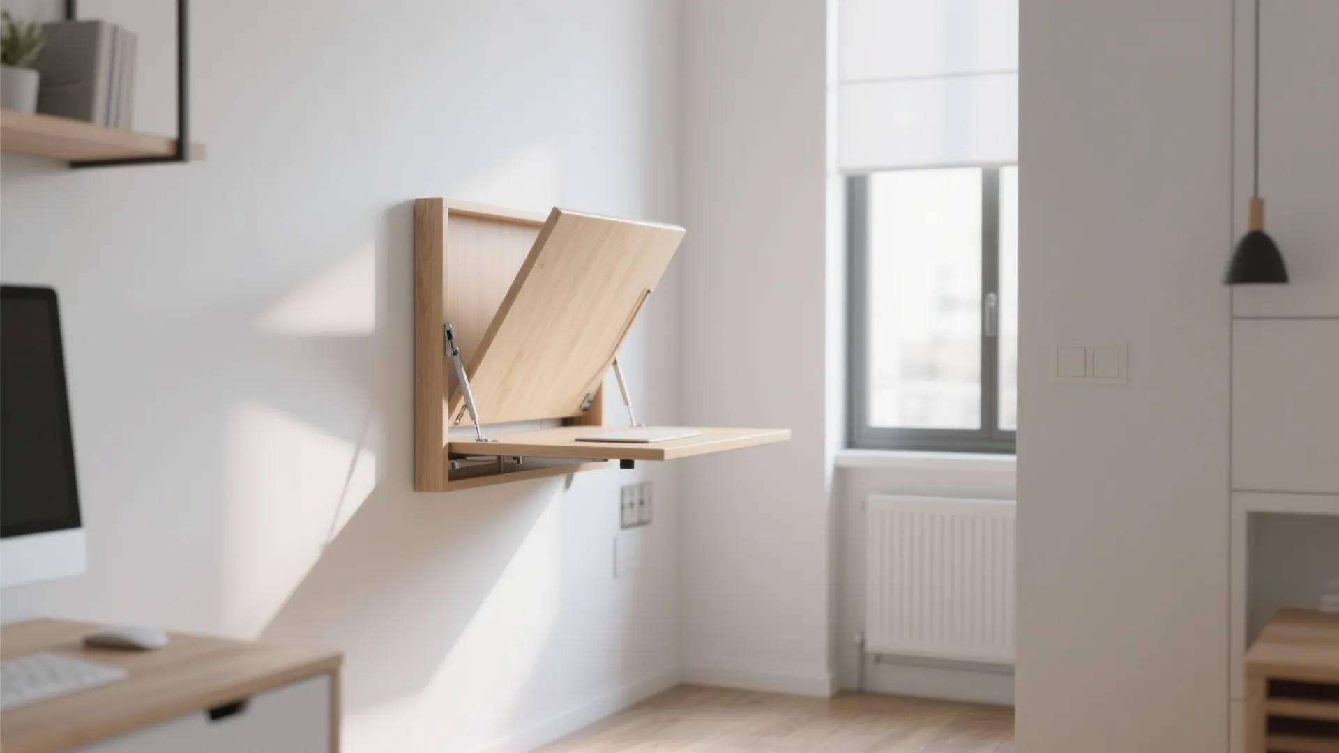 1. Fold-Down Wall Desk