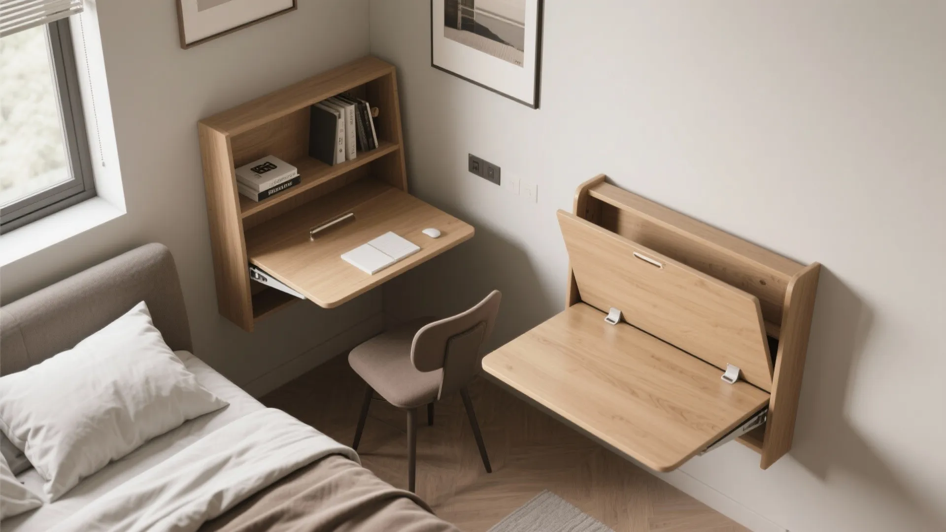 5. Fold-Down Wall Desk