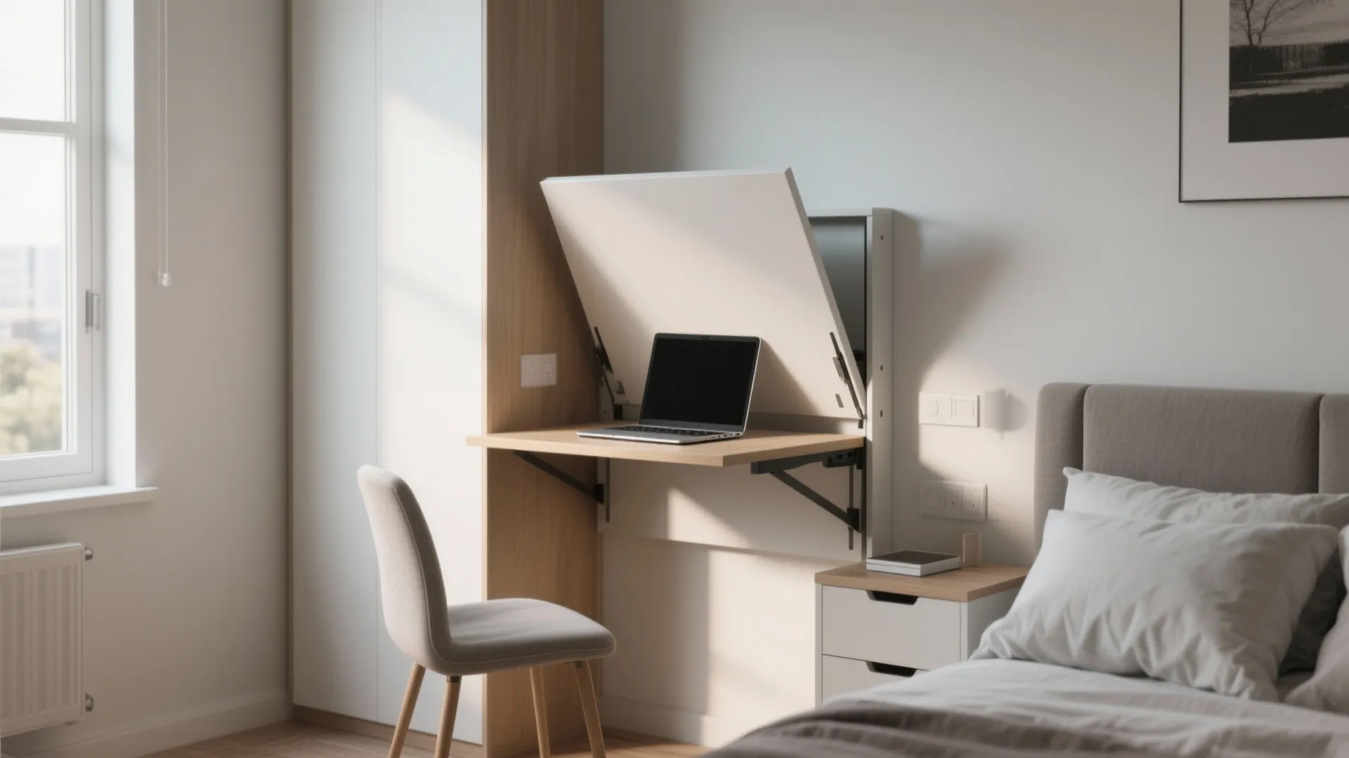 3. Fold-down Desk