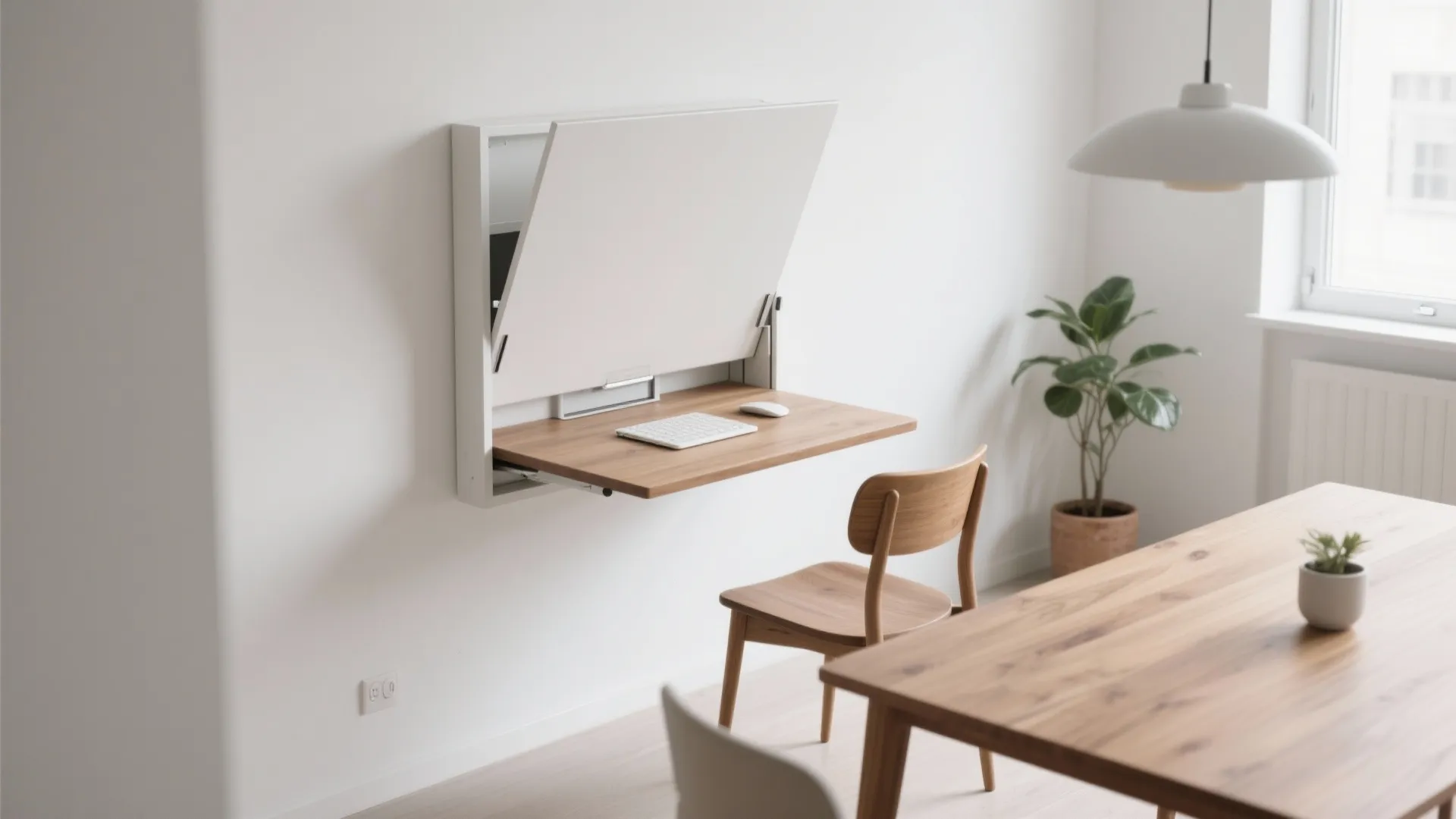 1. Fold-Down Wall Desk