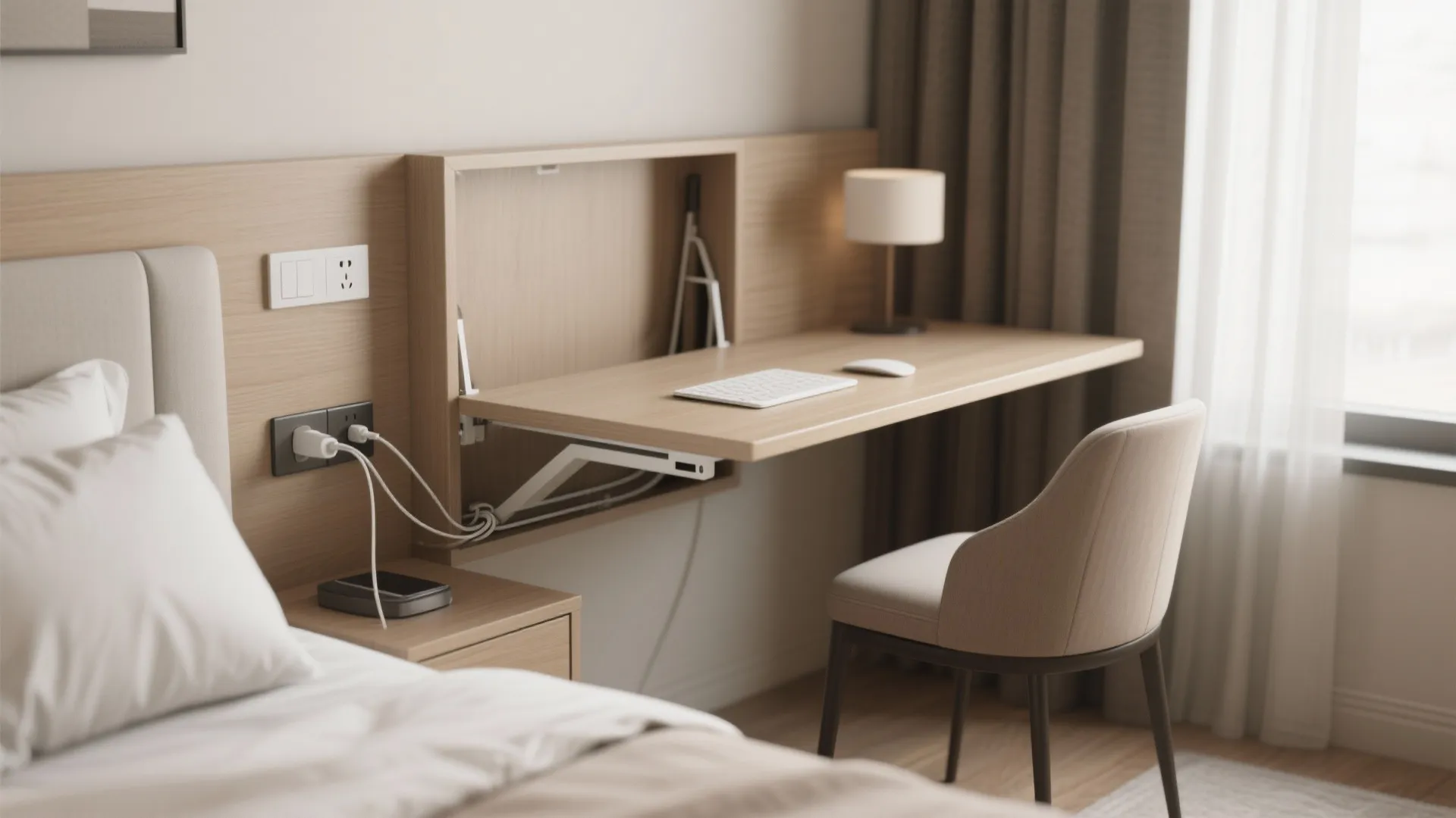 5. Fold-Down Wall Desk