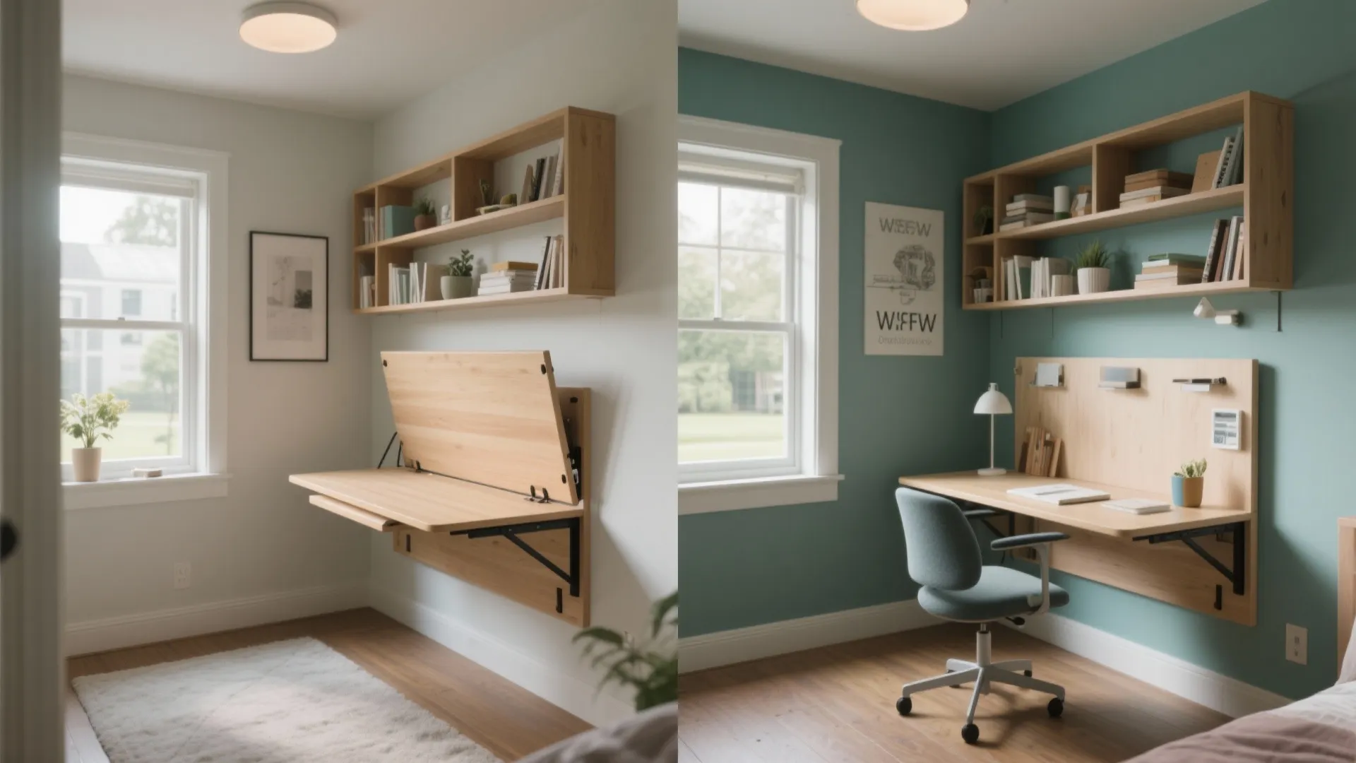 8. Fold-Down Desk with Storage