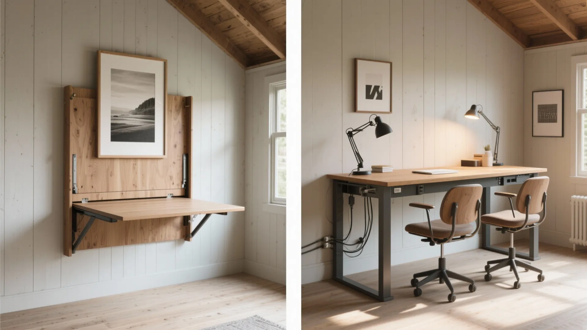 Idea 2: A fold-down desk that doubles as décor